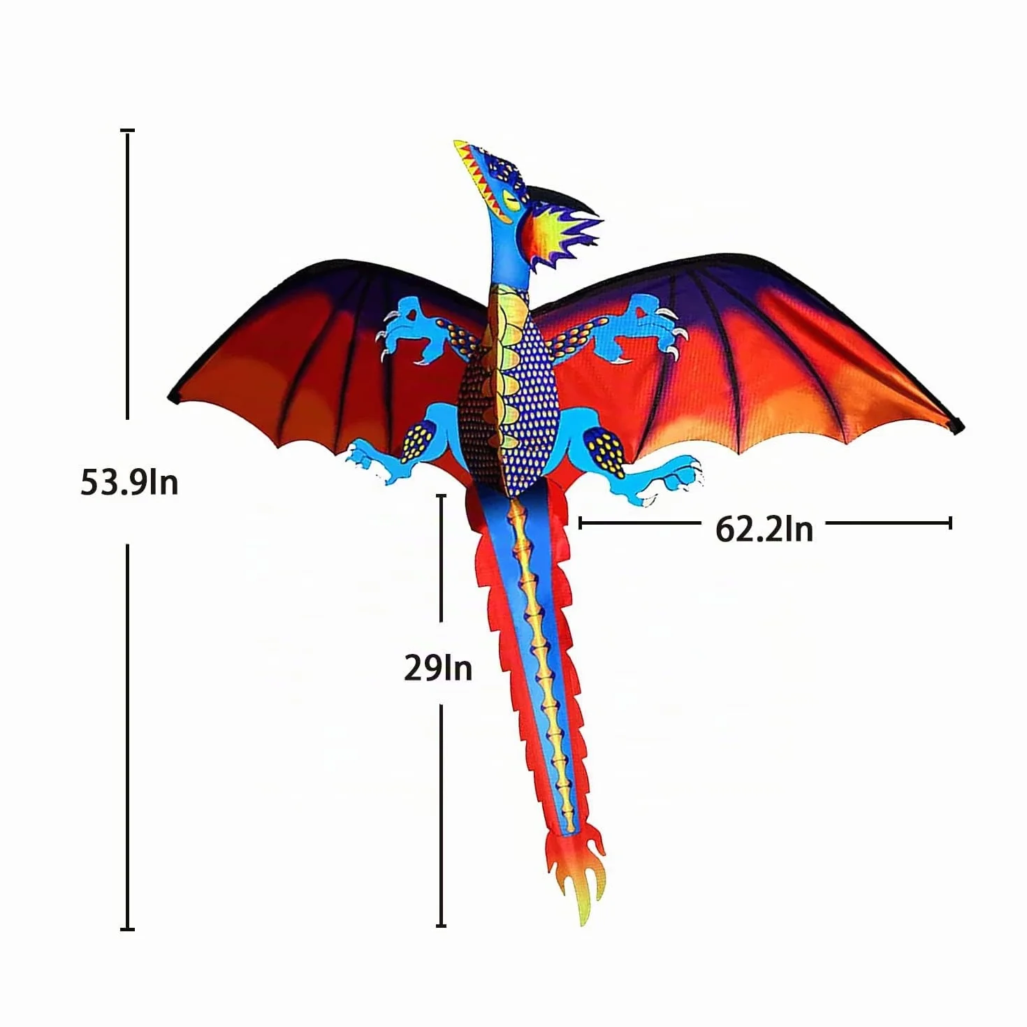 Cerf-Volant Dragon pour Enfants et Adultes, Facile à Voler, Tissus Exquis, Jeux de Plein Air