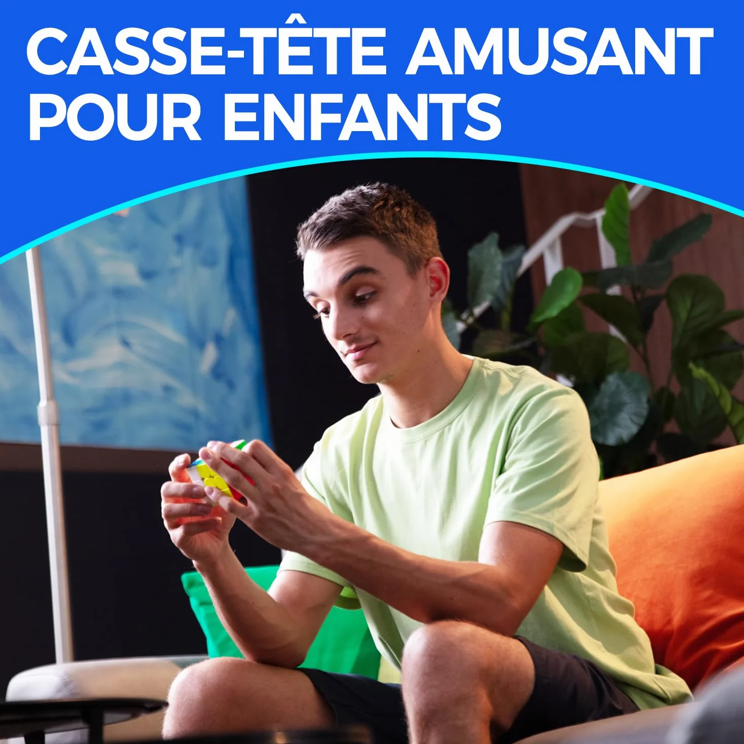 GAN 356RS Speed Cube Magique 3x3x3 sans Autocollant, Casse-Tête Classique avec GES+