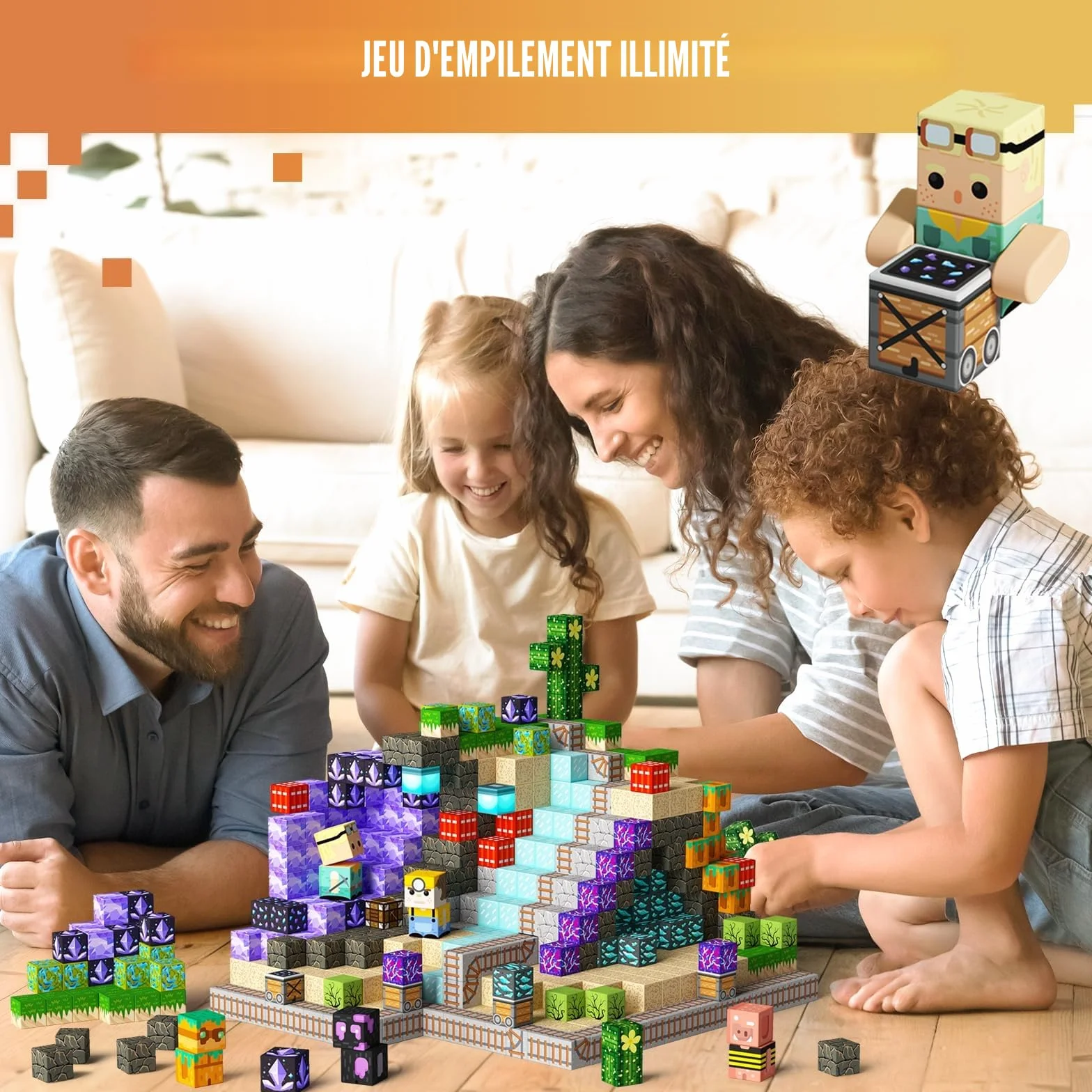 GobiDex 100PCS MagWonder Blocs Construction Magnétiques Enfants, Jouet Sensoriel à Empiler, Cadeau 3+