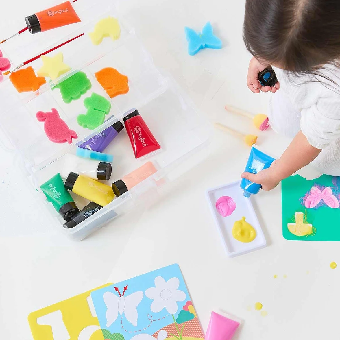 Coffret gouaches aux doigts 3 et plus oxybul