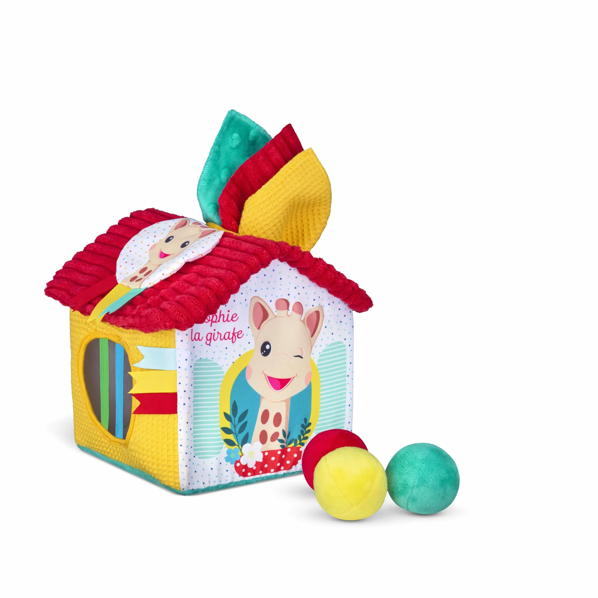 Sophie la Girafe Maison des Découvertes Jouet d'Éveil Sensoriel Bébé 10 Mois+ Textures Variées Balles Colorées Développement Motricité Fine