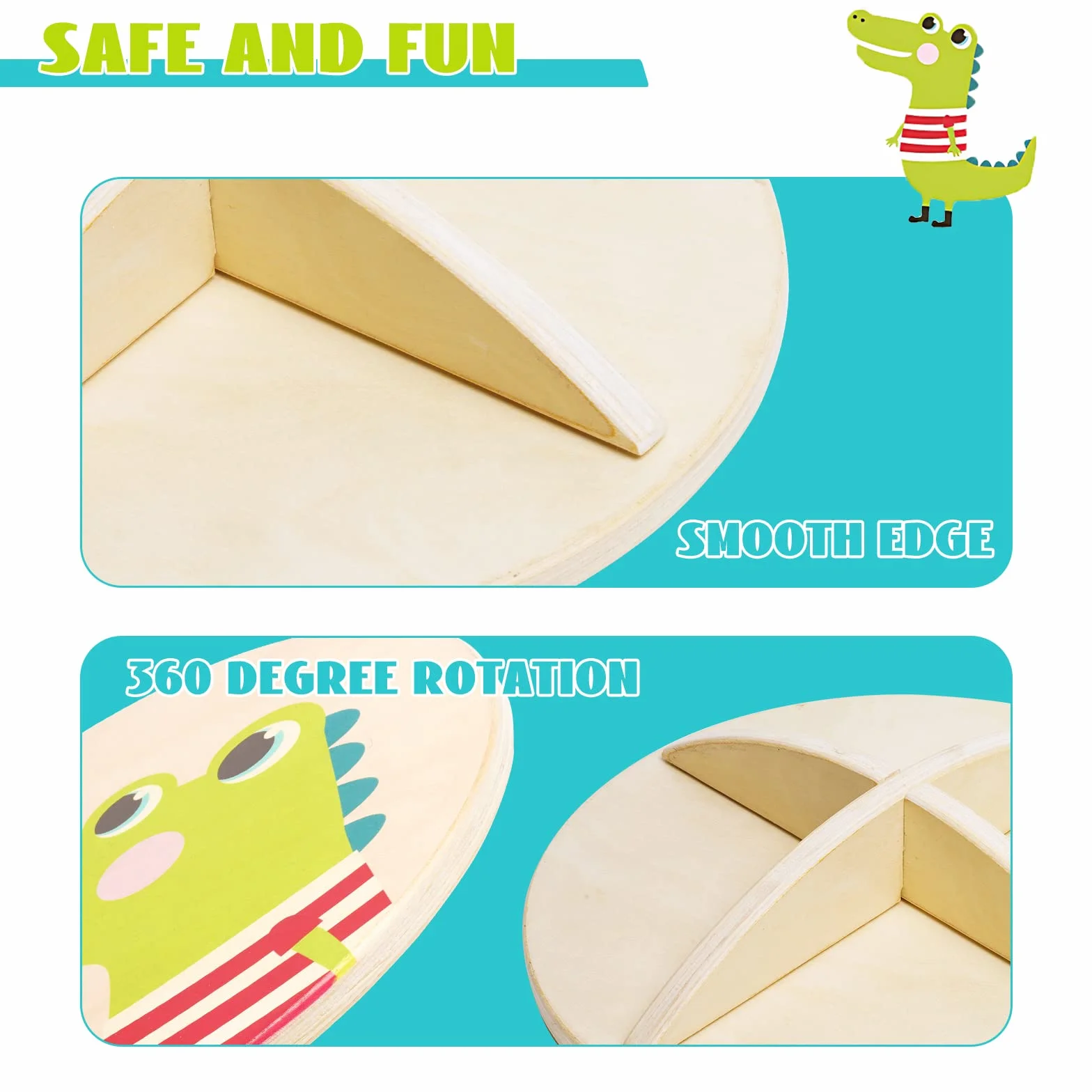 Planche d'Équilibre Montessori en Bois pour Enfants 3-8 Ans