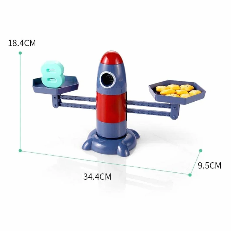 MagiDeal Fusée Balance Échelle Math Nombre Apprentissage Jouet Montessori Éducation Enfants