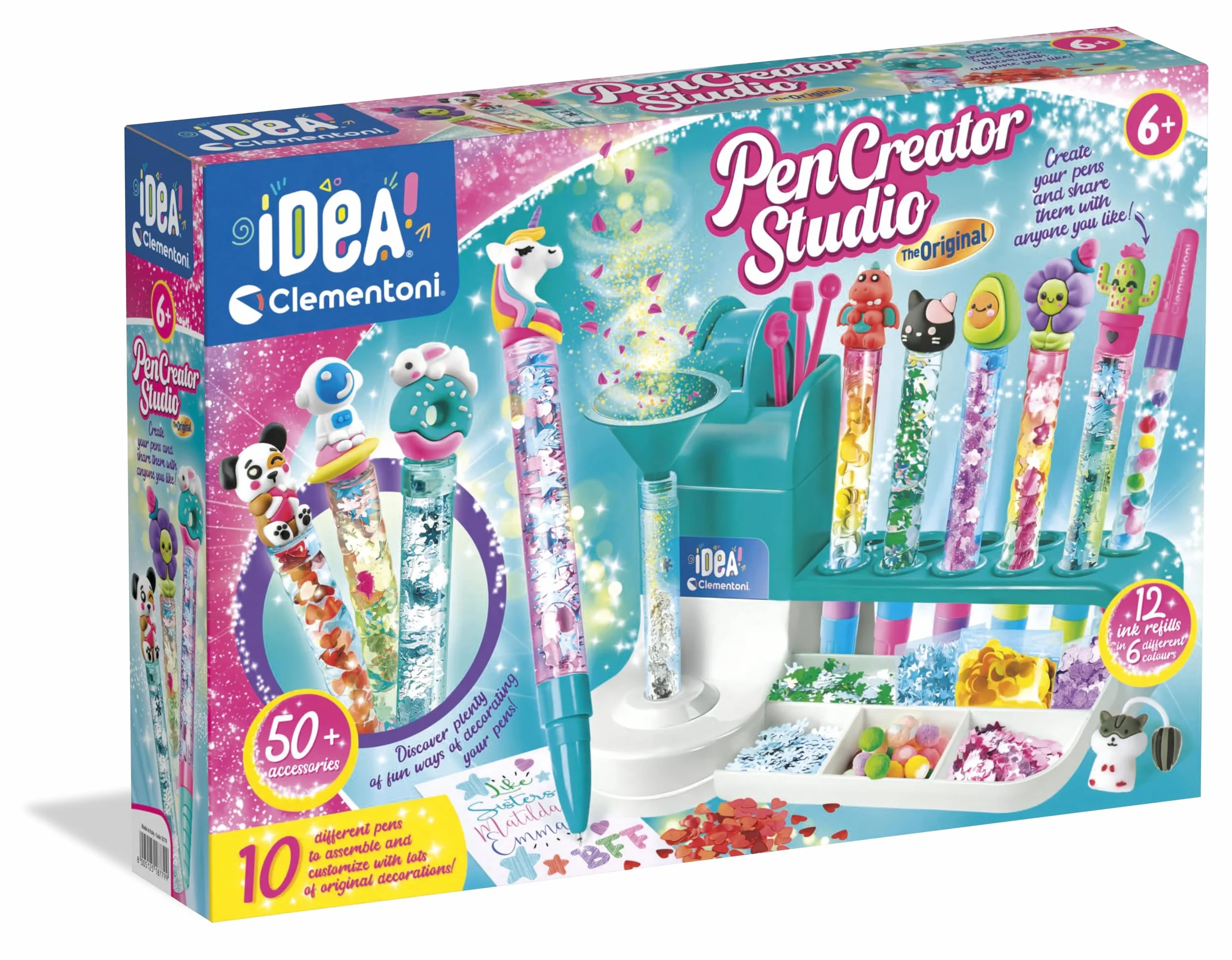 Clementoni Pen Creator Studio Kit de Fabrication de Stylos Personnalisé pour Enfants, Arts et Travaux Manuels, 6 Ans+