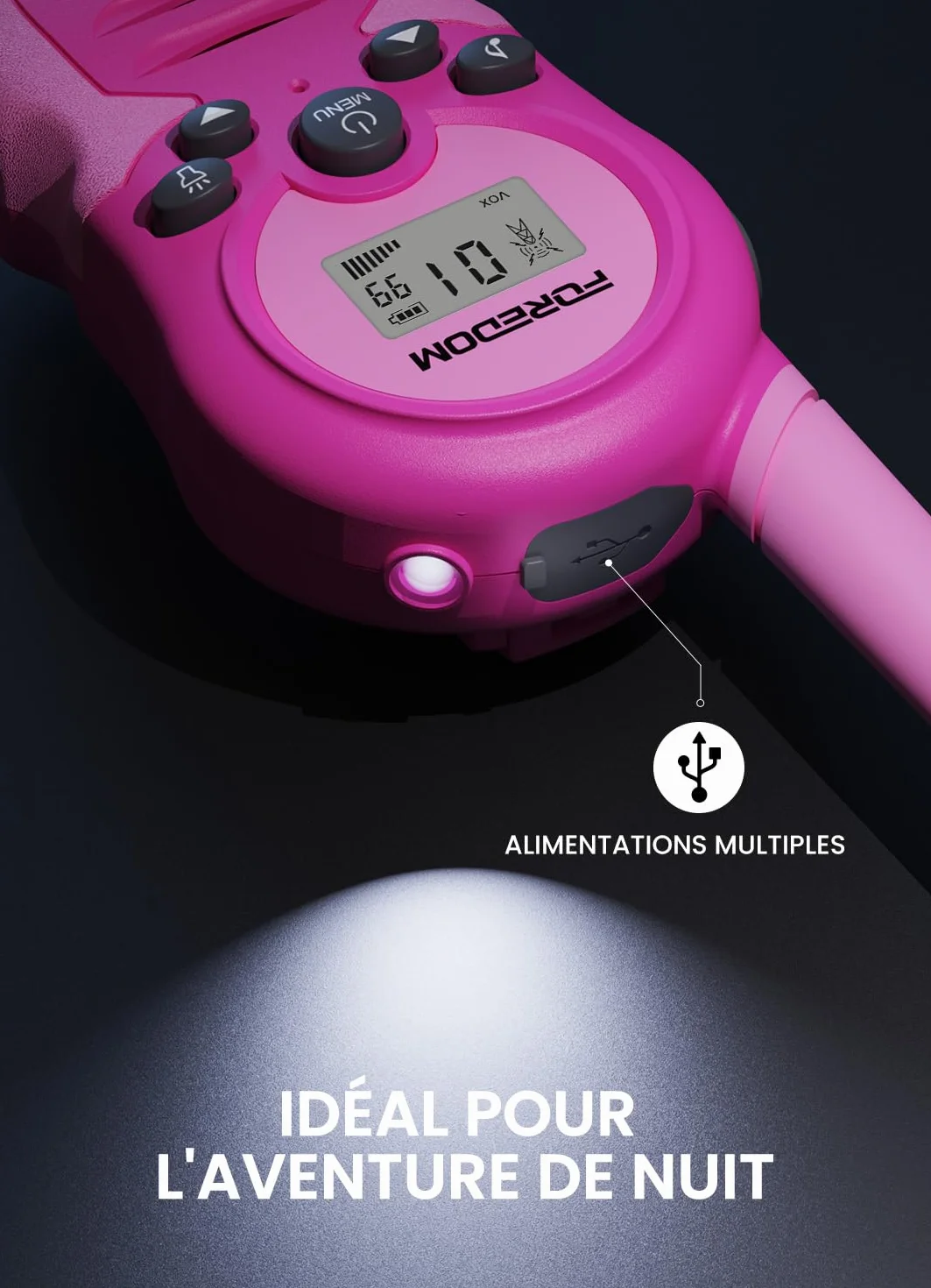 Foredom Talkie Walkie Enfants Rechargeable Longue Portée 3-12 Ans Lot de 2