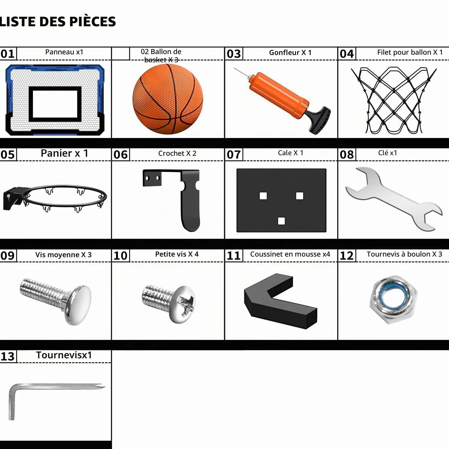 QDRAGON Mini Panier de Basket Enfant Intérieur, Panier de Basketball Mural avec 3 Ballons, Filet, Backboard et Pompe