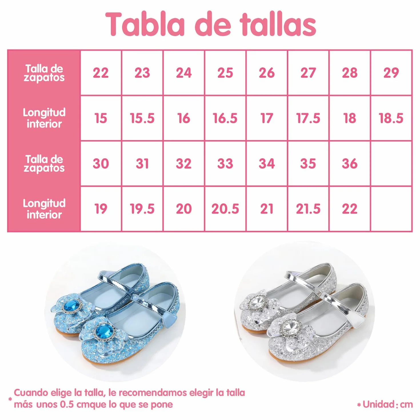 Sandale à Talon Haut Enfant Ballerine Argenté Halloween Noël Anniversaire Mariage Déguisement Crystal Bleu 30 EU