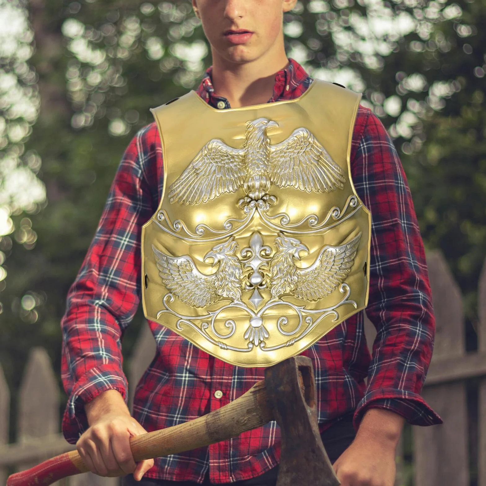 Armure de Chevalier Vintage en Plastique Or Costume pour Jeu de Rôle