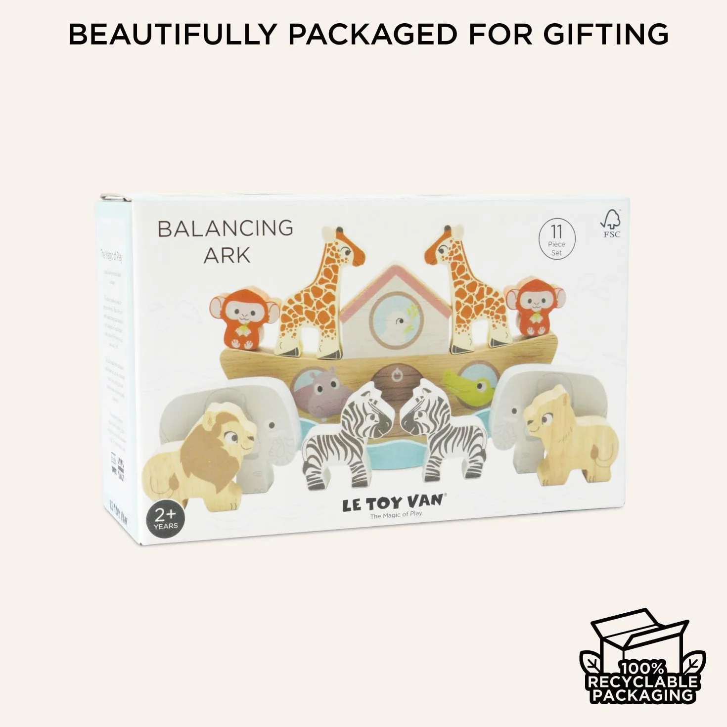 Le Toy Van Petilou Balancierspiel Arche Noah Lernspiel aus FSC-zertifiziertem Naturholz