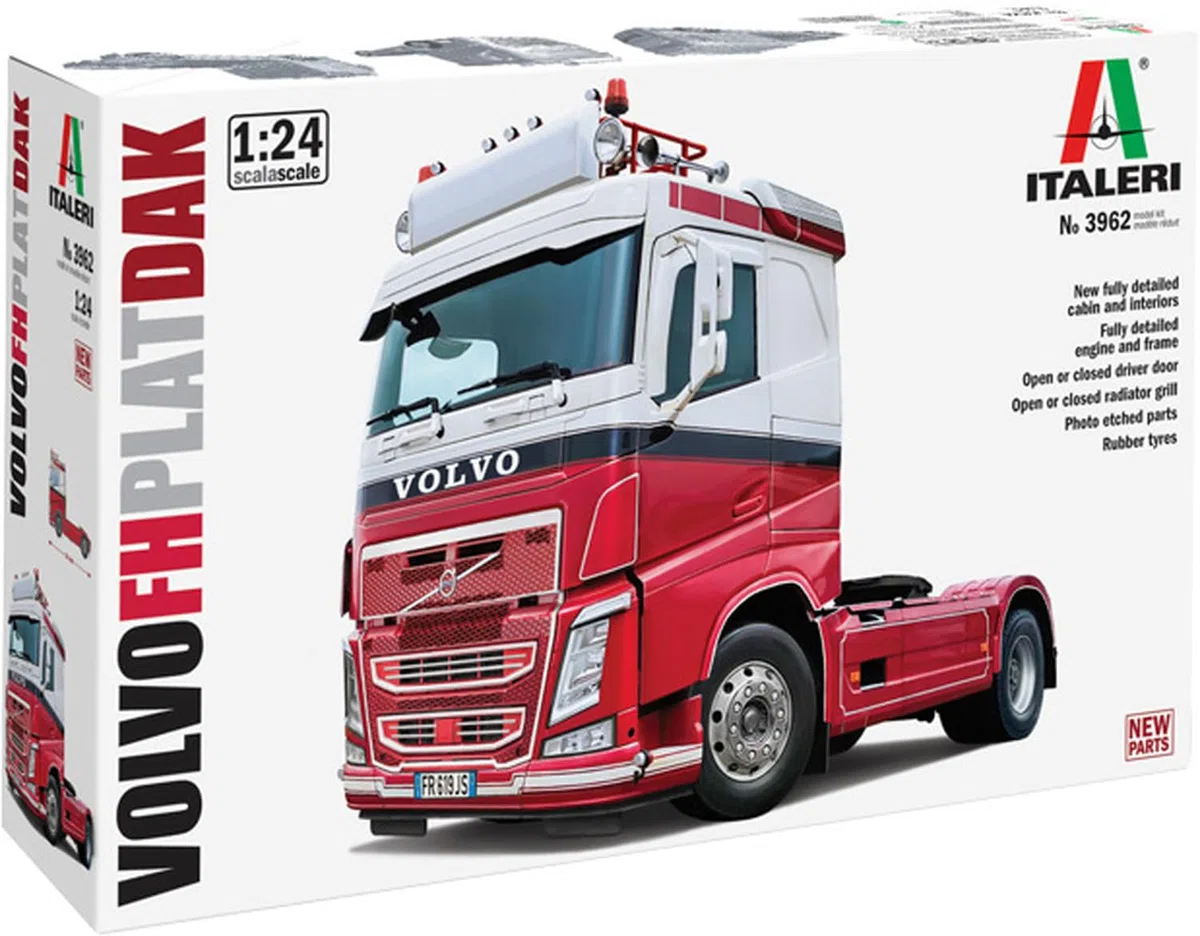 ITALERI 3962 Volvo FH Plat Dak Making, modèle de Pied, kit 1:24, Camion, Couleur moulée