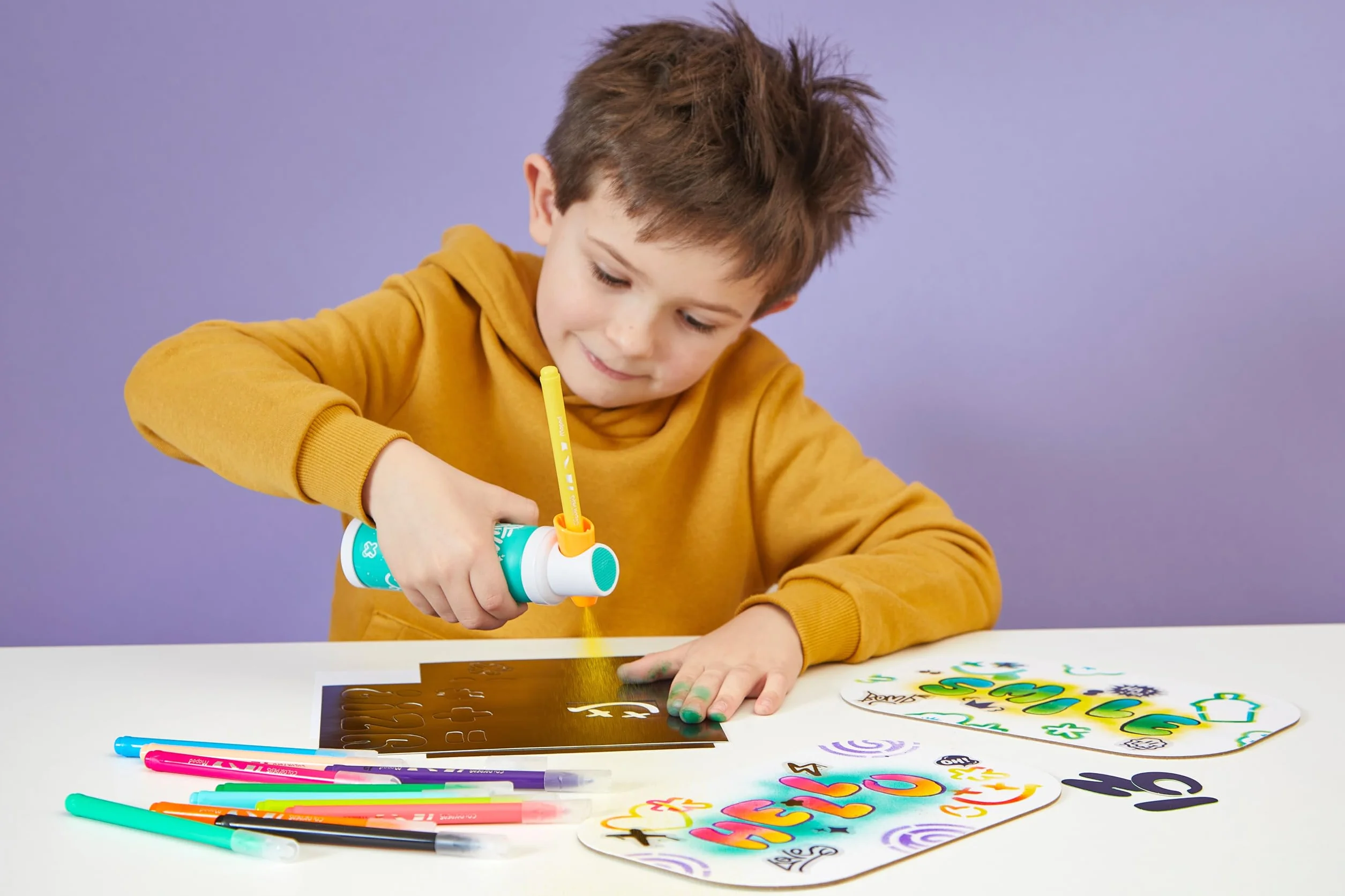 Maped Creativ Airbrush Maker Pulvérisateur Aérographe Enfant Kit de Loisirs Créatifs