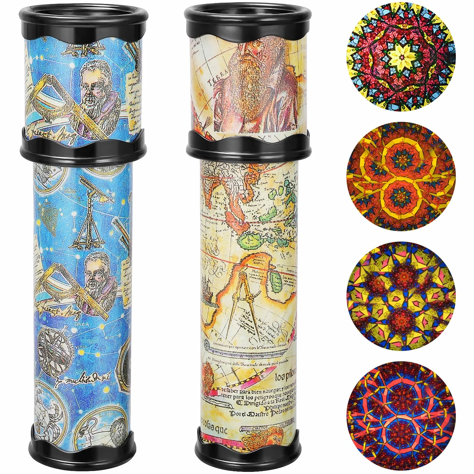 Lot de 2 Kaléidoscopes Classiques - Jouets Éducatifs pour Enfants