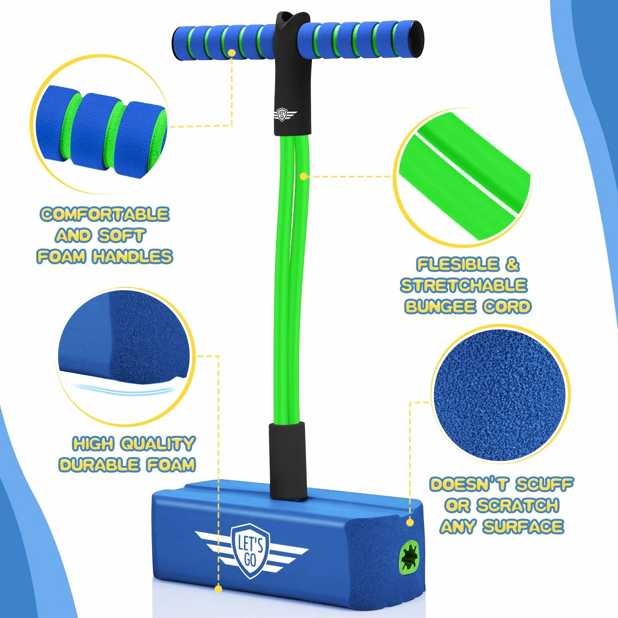 Toyzey Pogo Jumper Ballon Sauteur pour Enfant 3-12 Ans Garçon Fille Cadeau Anniversaire