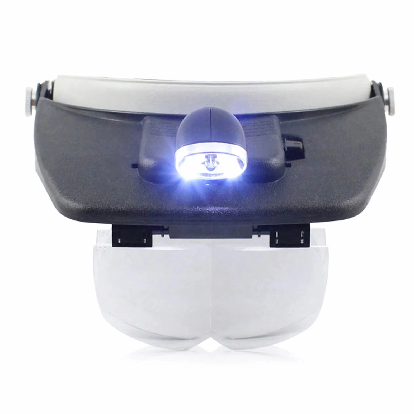 Loupes de tête LED 1.2X 1.8X 2.5X 3.5X, Lunettes loupe avec lumière