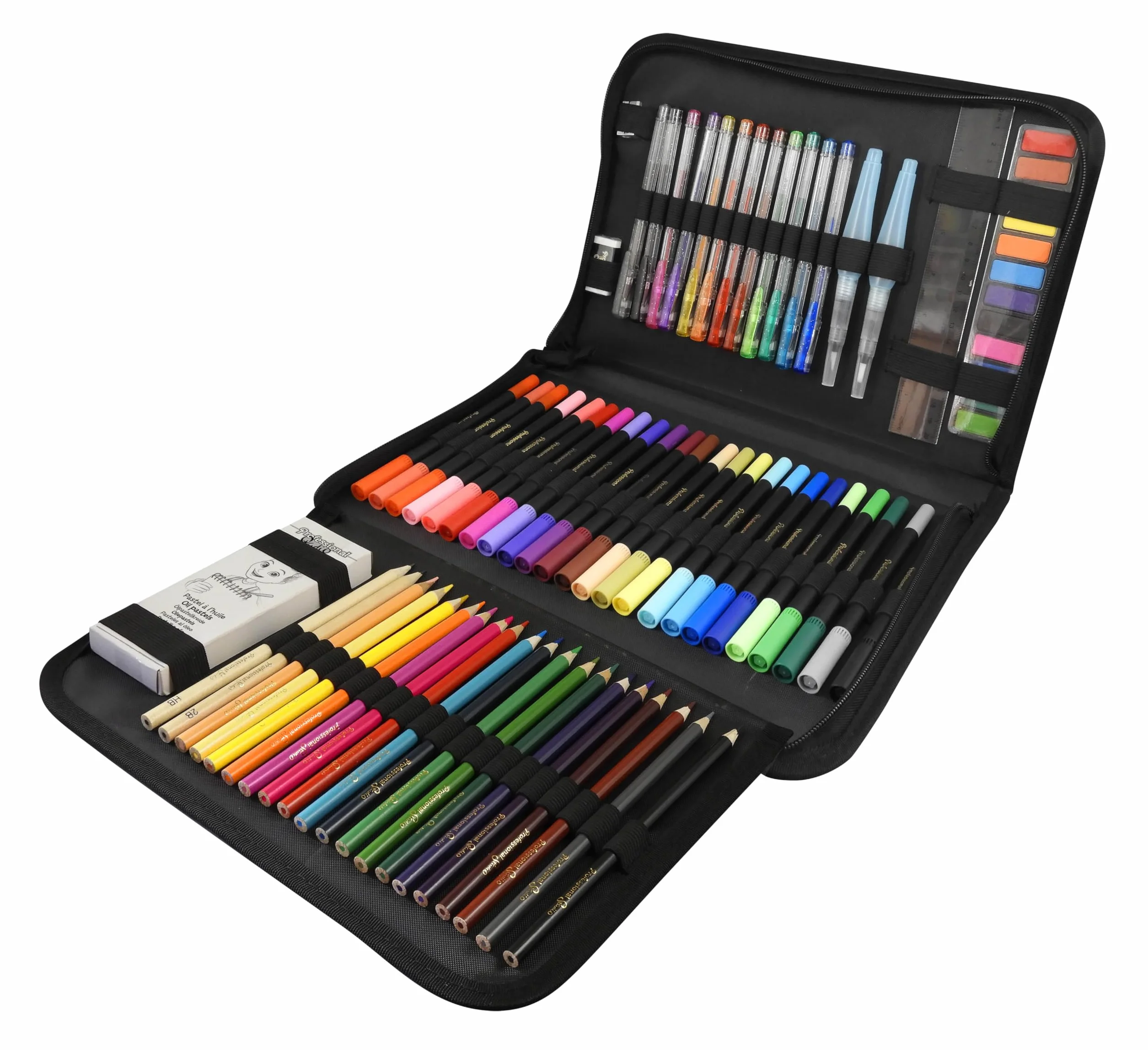 Buki Professional Studio Trousse à Dessin Noir 5436