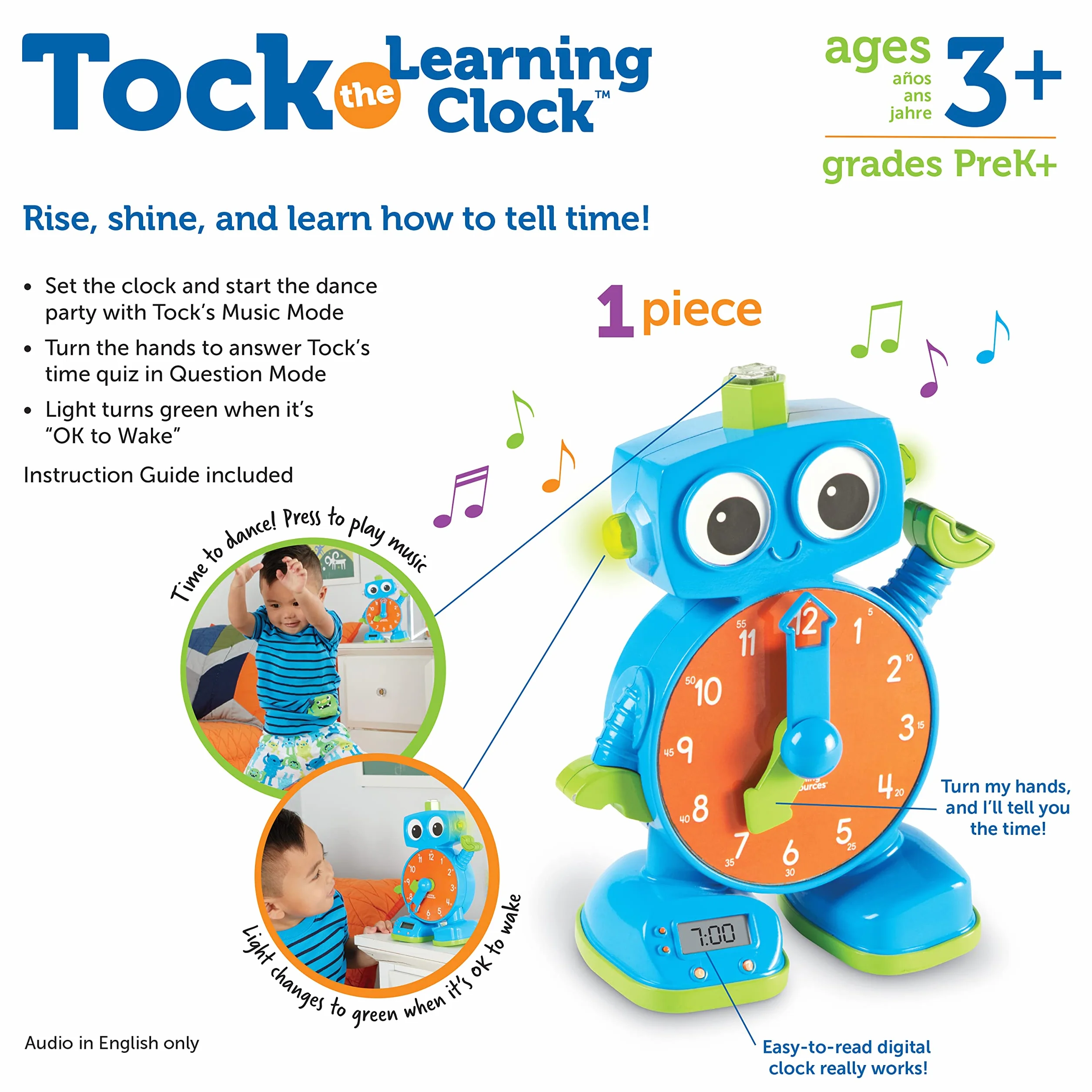 Learning Resources Horloge d’Apprentissage Tac