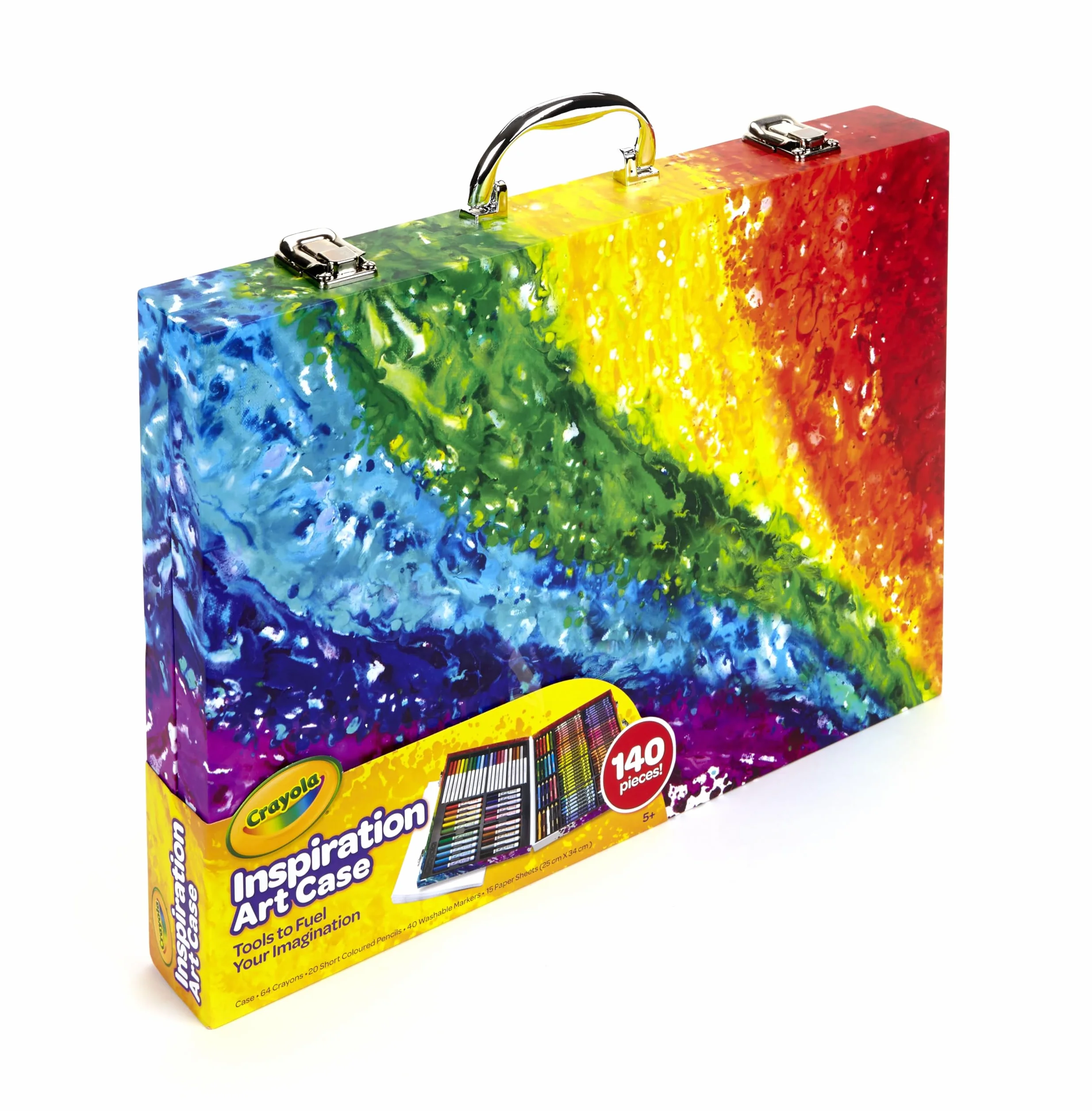 CRAYOLA Coffret de Coloriage 140 Crayons 15 Feuilles Blanches 5 Ans 04-2532