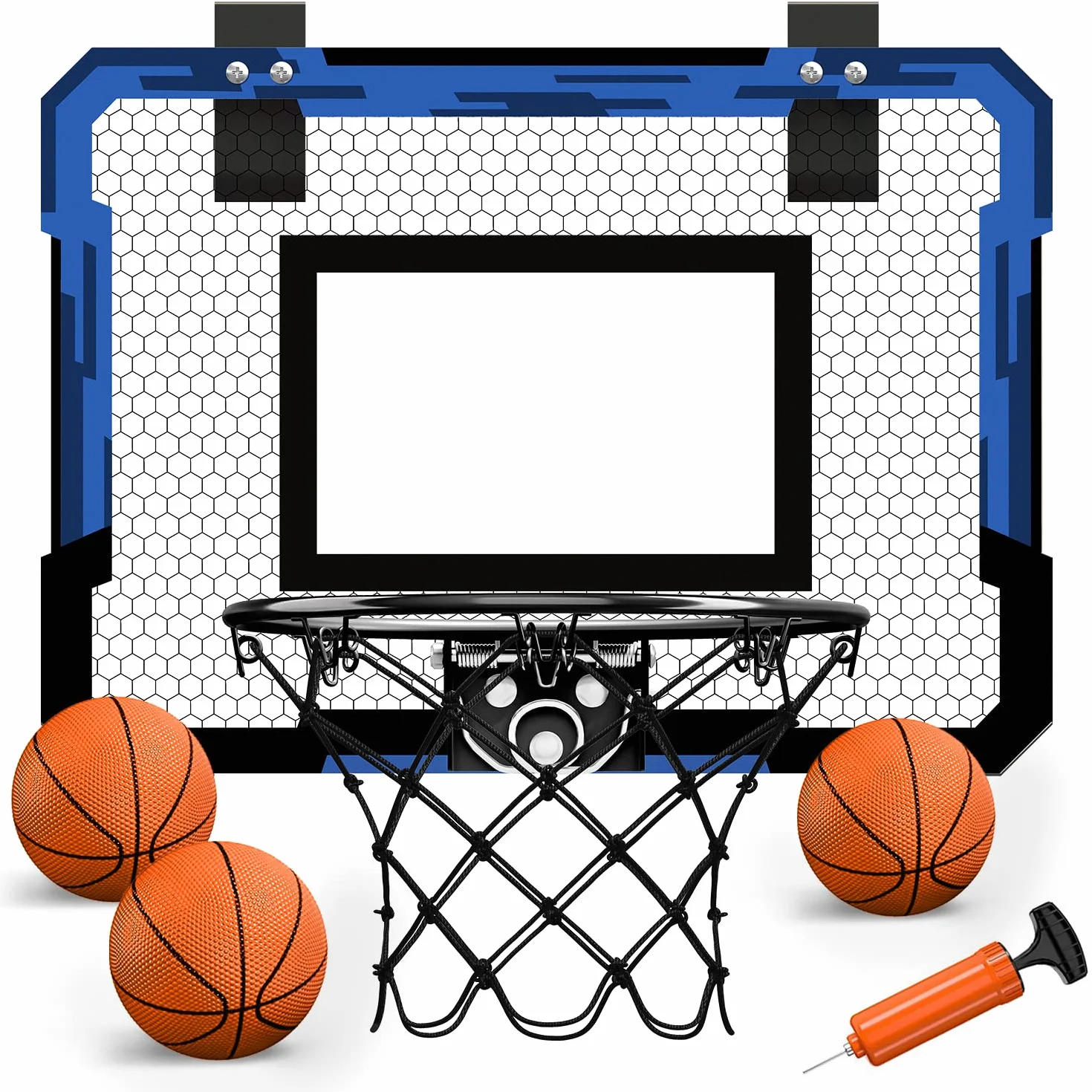 QDRAGON Mini Panier de Basket Enfant Intérieur, Panier de Basketball Mural avec 3 Ballons, Filet, Backboard et Pompe