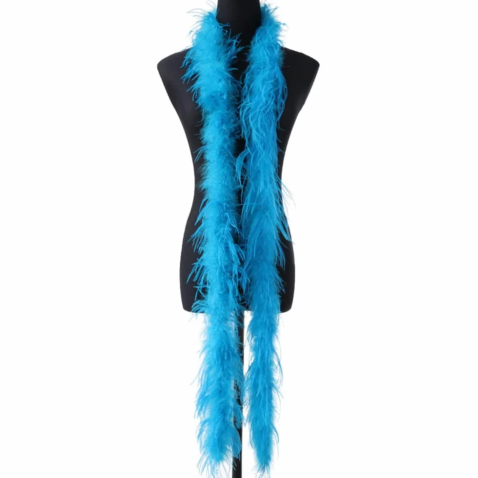 Surakey Boa de Plumes 2m Écharpe en Plumes Charleston Accessoire Femme Naturel Plumes D'autruche Longue Ceinture de Plumes Rose Foncé