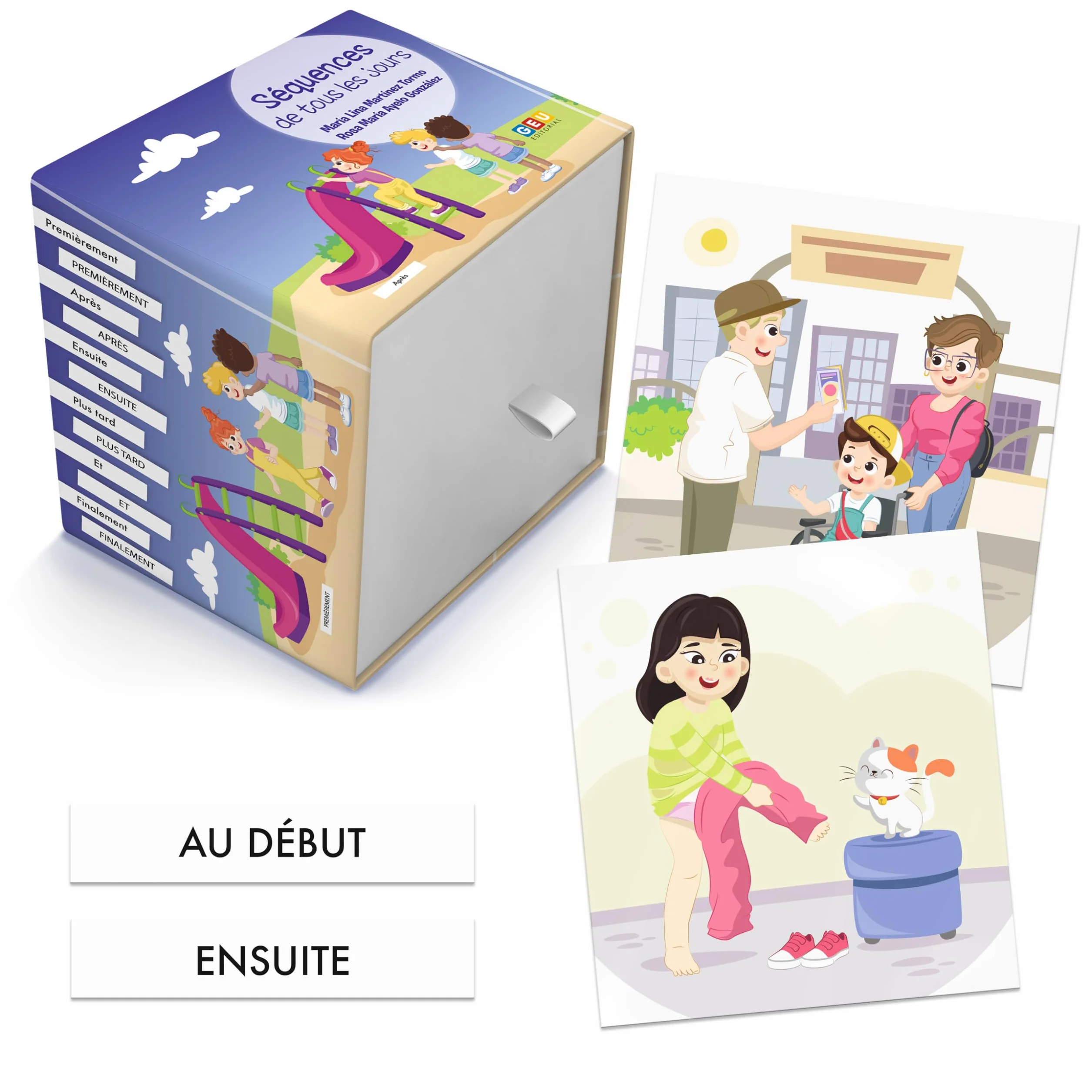 Jeu de Séquences Temporelles pour Enfants 3 Ans et Plus - Matériel d'Orthophonie pour Apprendre les Routines et la Logique