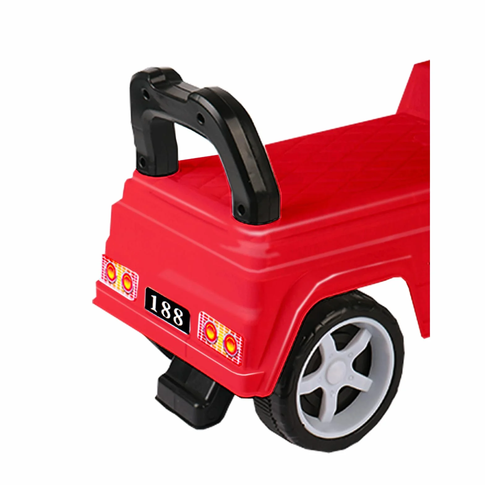 Poussette pour Enfants à partir de 2 Ans, Jouet à Monter Assis, Rangement sous le Siège, Camion Porteur, 48 x 22 x 34 cm - Rouge