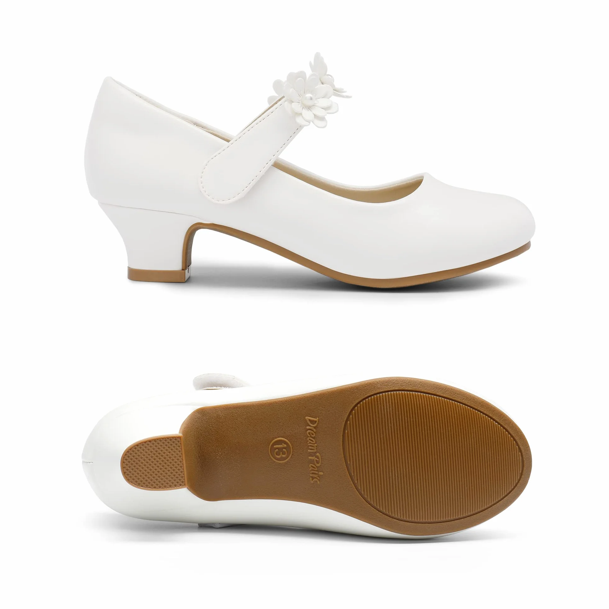 DREAM PAIRS Chaussures Princesse Fille Paillettes Talon Bloc Confortable Escarpins Enfant Déguisement Cosplay Mariage