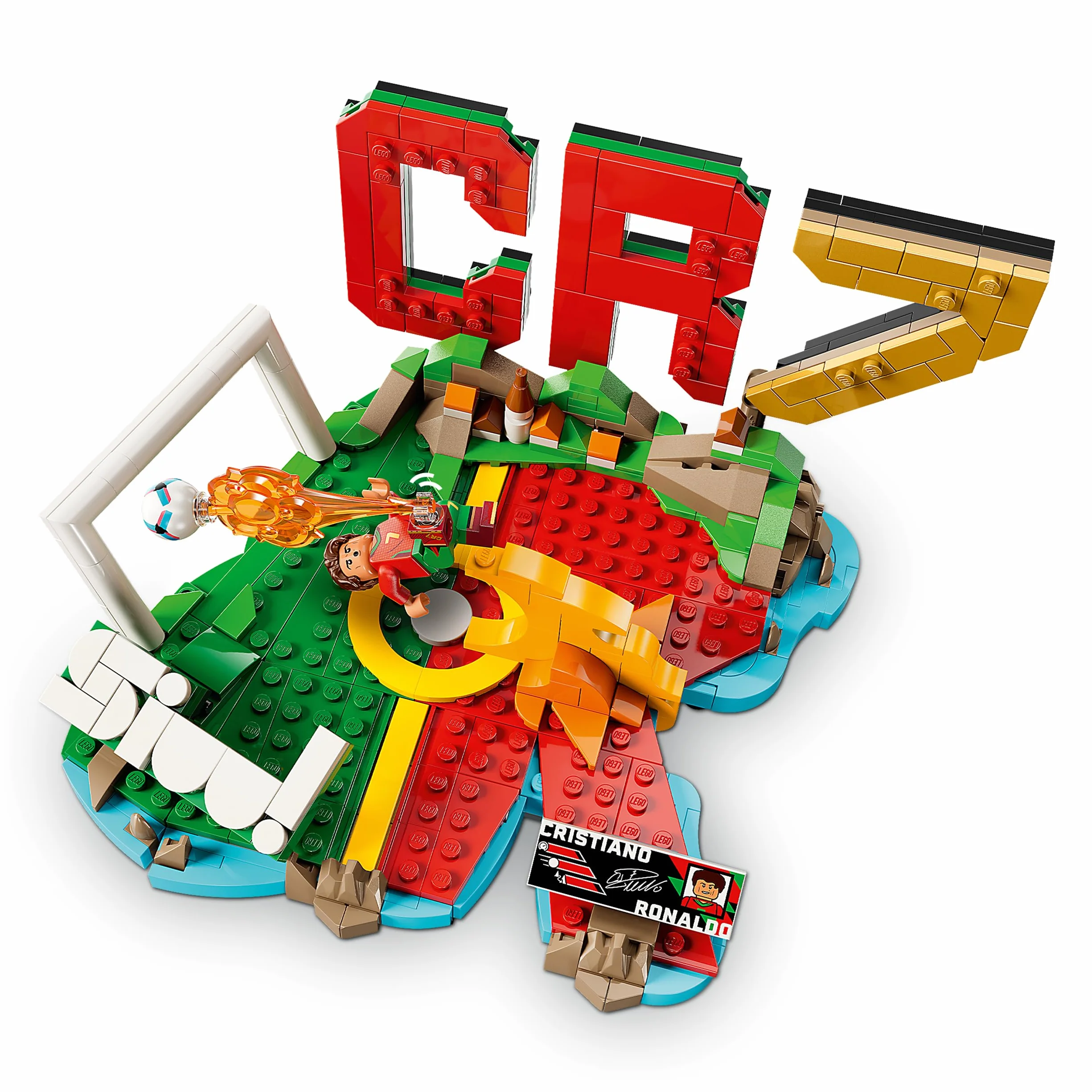 LEGO Editions Cristiano Ronaldo Maquette 3D Football avec Minifigurine Collector 43012 Cadeau 10 Ans