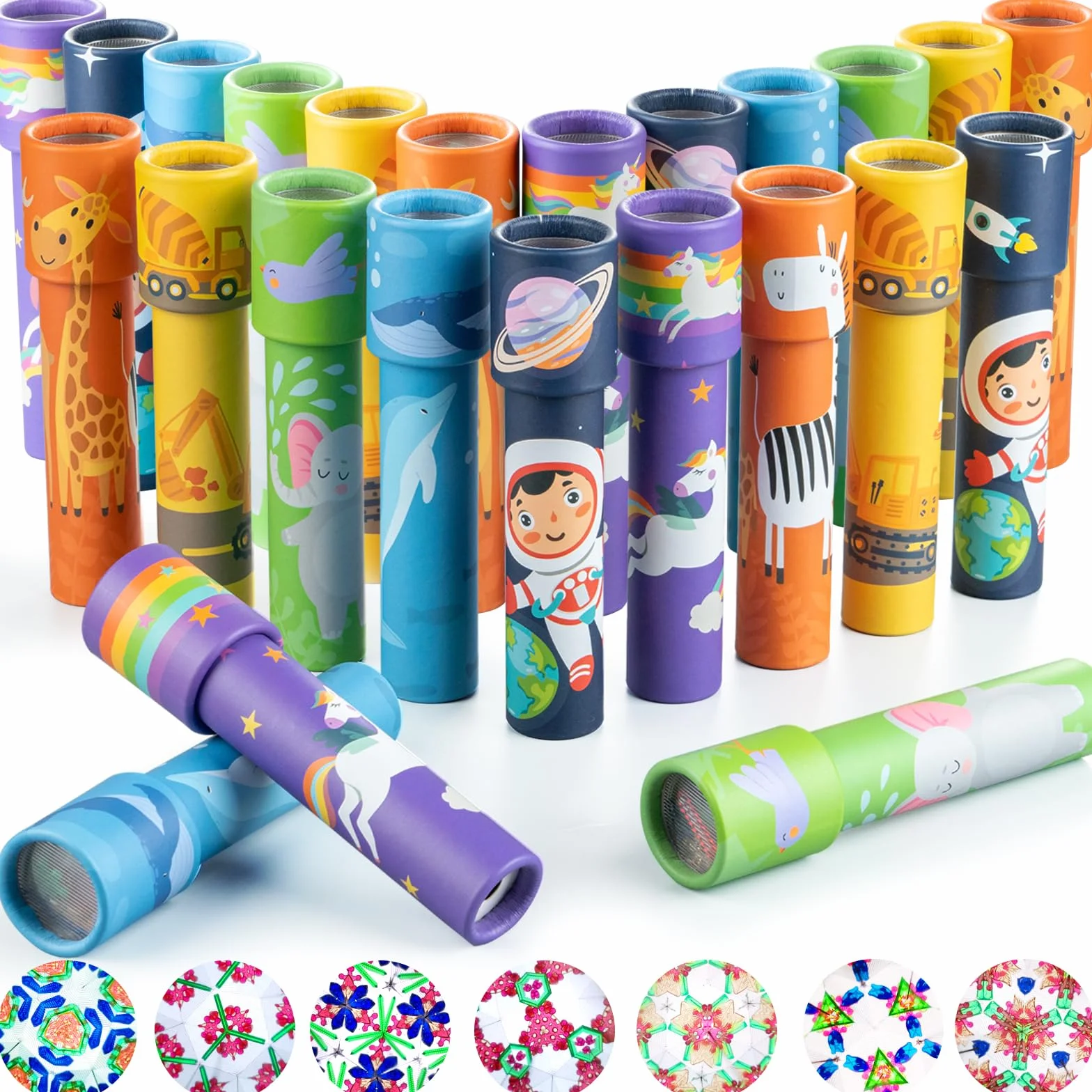 iKeelo 24PCS Kaléidoscopes pour Enfants Cadeau Éducatif Classique Rétro