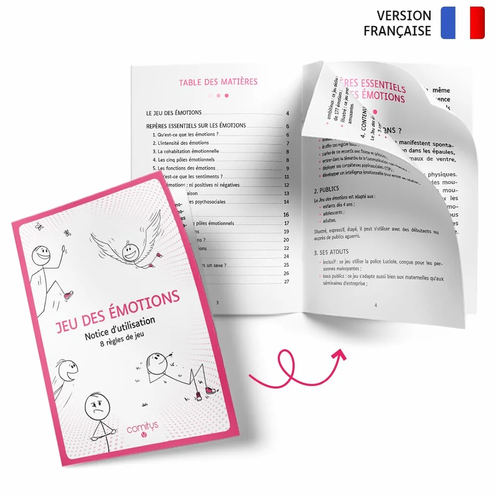 Jeu des Émotions Cartes Pédagogiques Psychologie Orthophonie