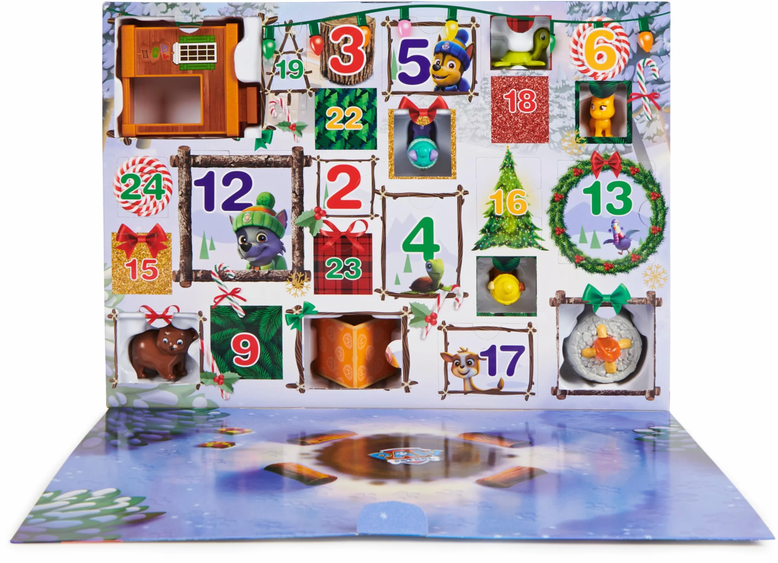PAW PATROL Calendrier de l'Avent Noël 24 Surprises Figurines Exclusives Jouet Enfant 3 Ans+