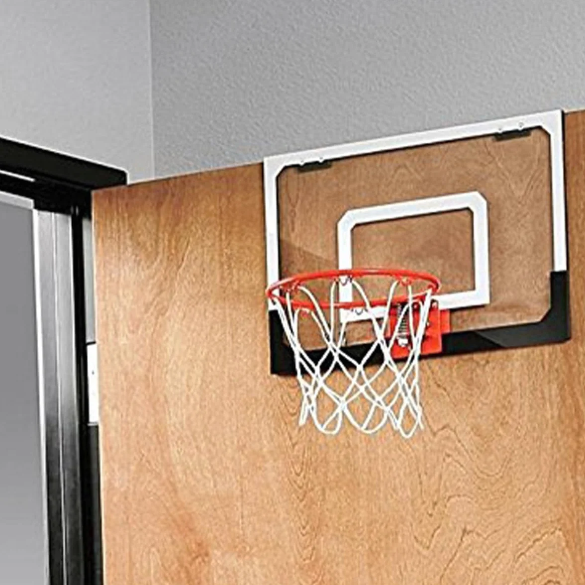 Panier de Basket Intérieur Mural avec 4 Ballons et Pompe à Air pour Enfant Garçon Fille 5 Ans+