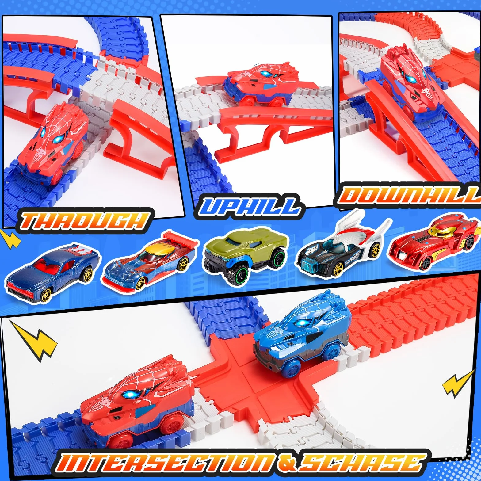 Circuit Voiture Enfant Garcon Fille 2-6 Ans Flexible Electrique Jeux