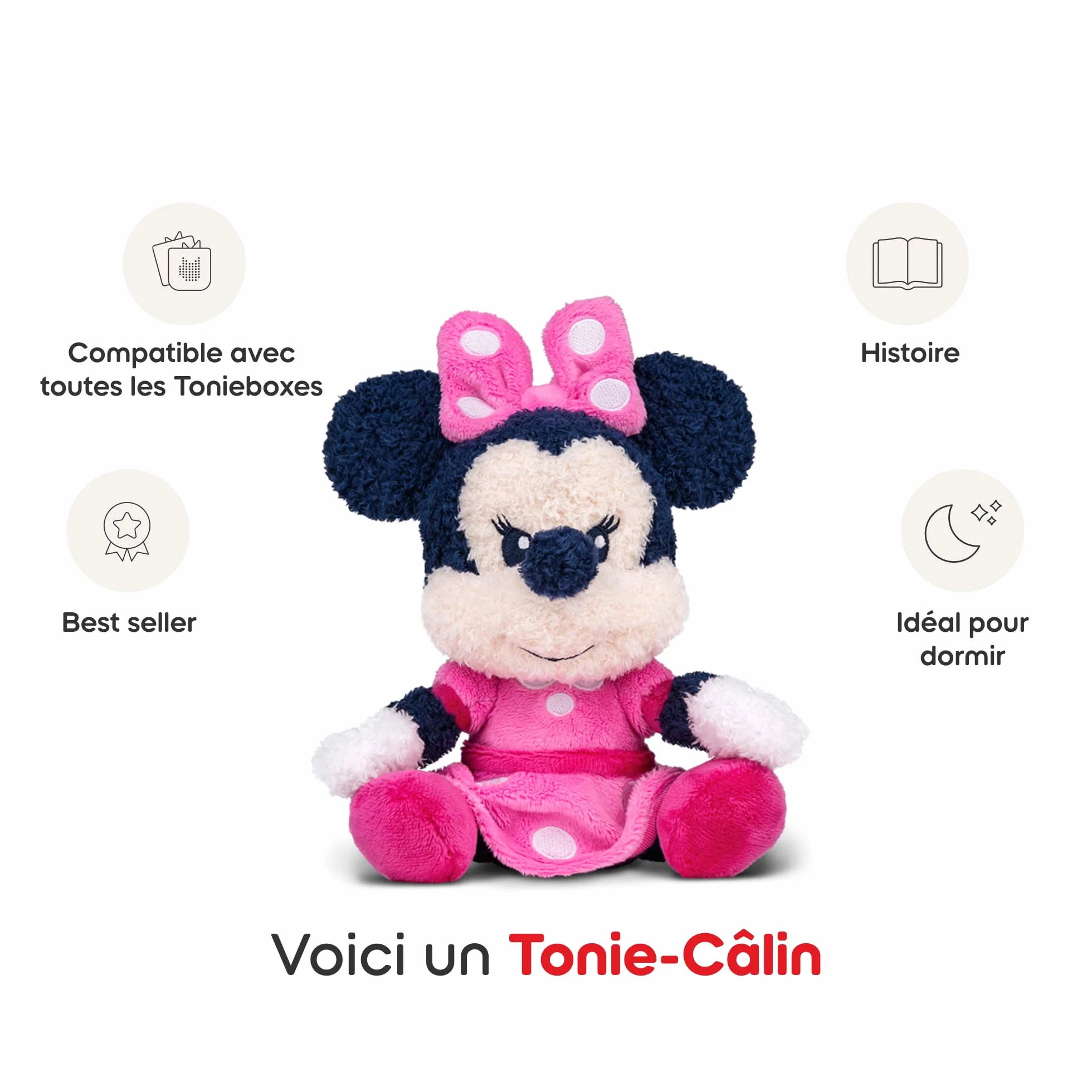 tonies Câlin Disney Minnie Mouse Peluche Audio Toniebox 3 Ans et Plus
