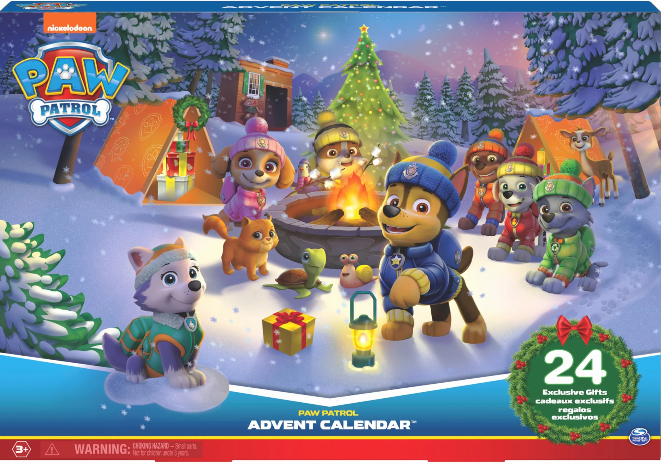 PAW PATROL Calendrier de l'Avent Noël 24 Surprises Figurines Exclusives Jouet Enfant 3 Ans+
