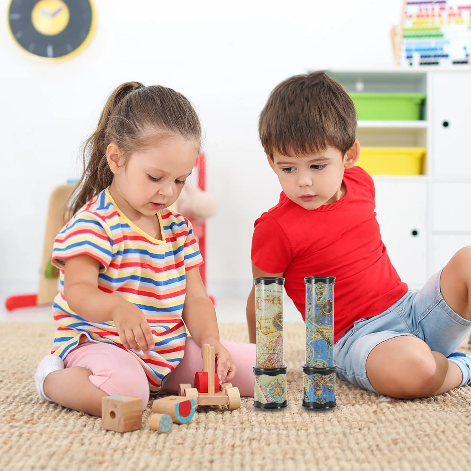 Toddmomy Lot de 2 jouets de kaléidoscope classiques pour enfants