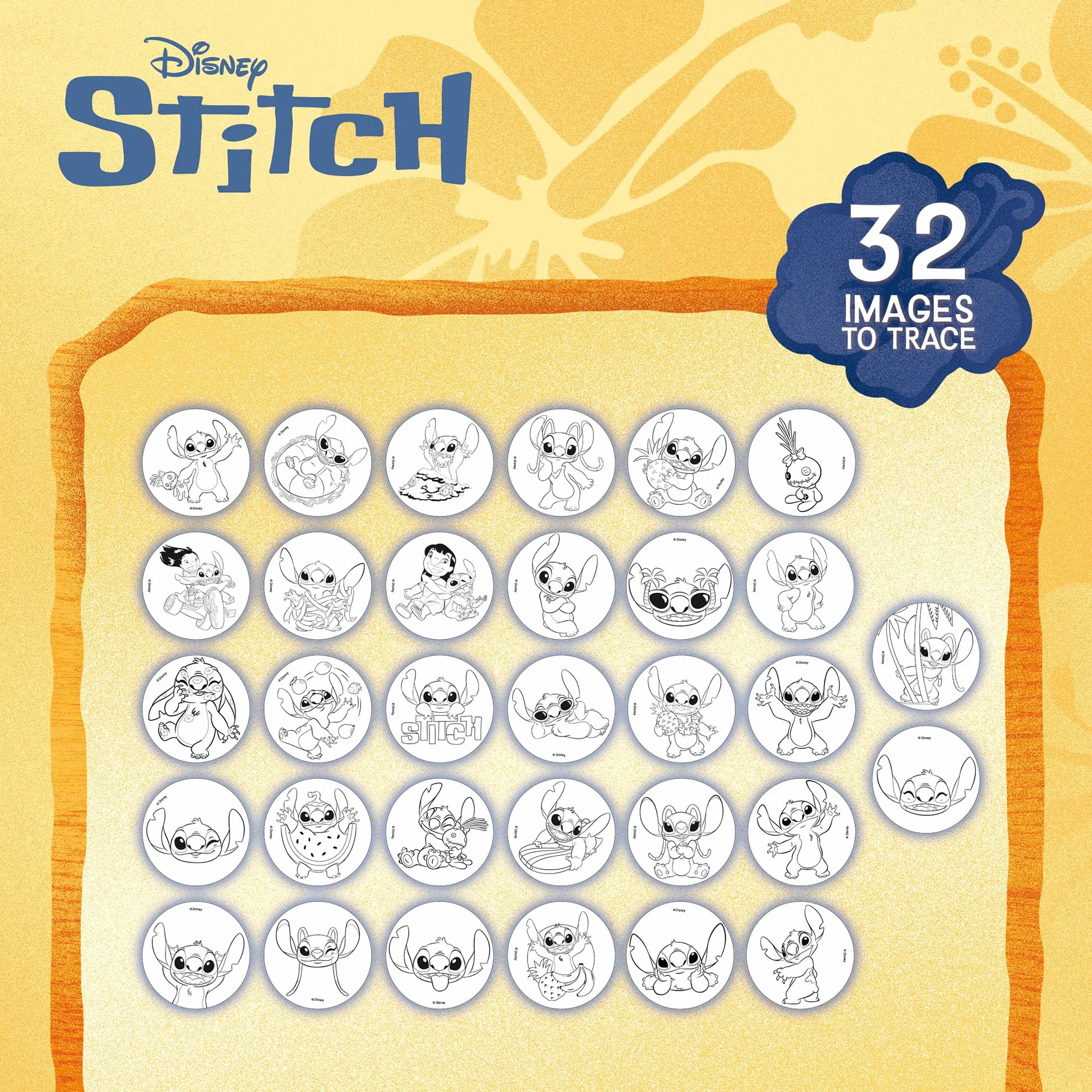 Lisciani Disney Stitch École de Dessin par Projection pour Enfants dès 5 Ans Projecteur LED 4 Disques Kit Créatif