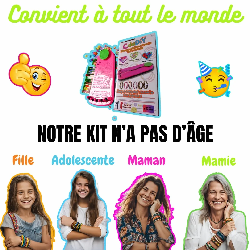Kit Bracelet Bresilien d'Amitié DIY avec Notice Français – Cadeau Fille 8-16 Ans – Loisirs Créatifs Enfants Adultes