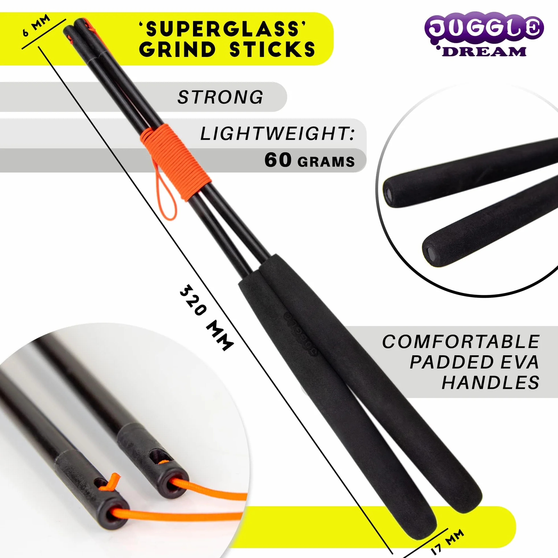 Juggle Dream Carousel Diabolo Jonglage Kit - Essieu Triple Roulement à Billes, Baguettes Superglass, Vidéo d'apprentissage en Ligne (Rouge)