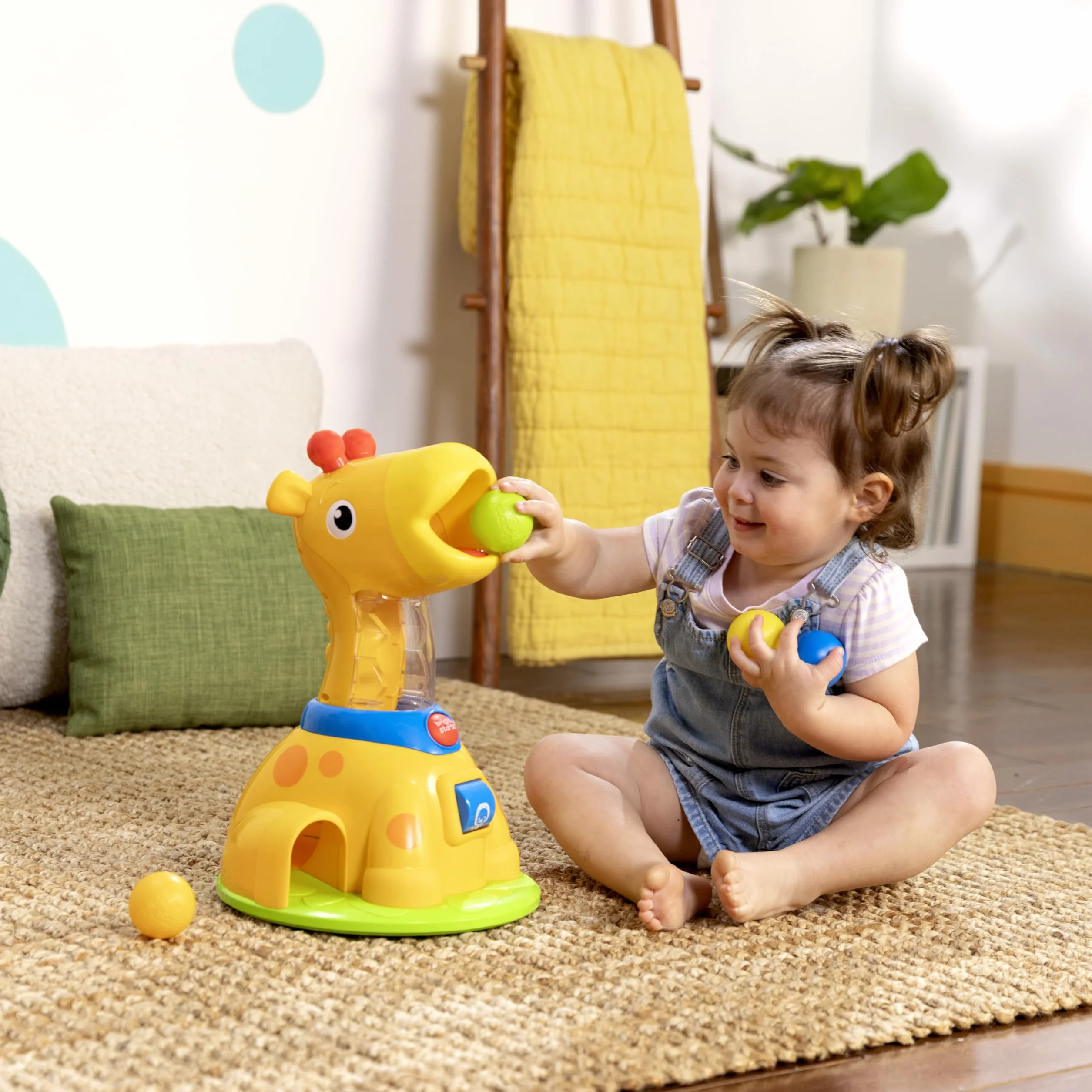 Bright Starts Spinnin' Spots Balle Girafe Jouet Cause Effet Motricité Fine 6 Mois+