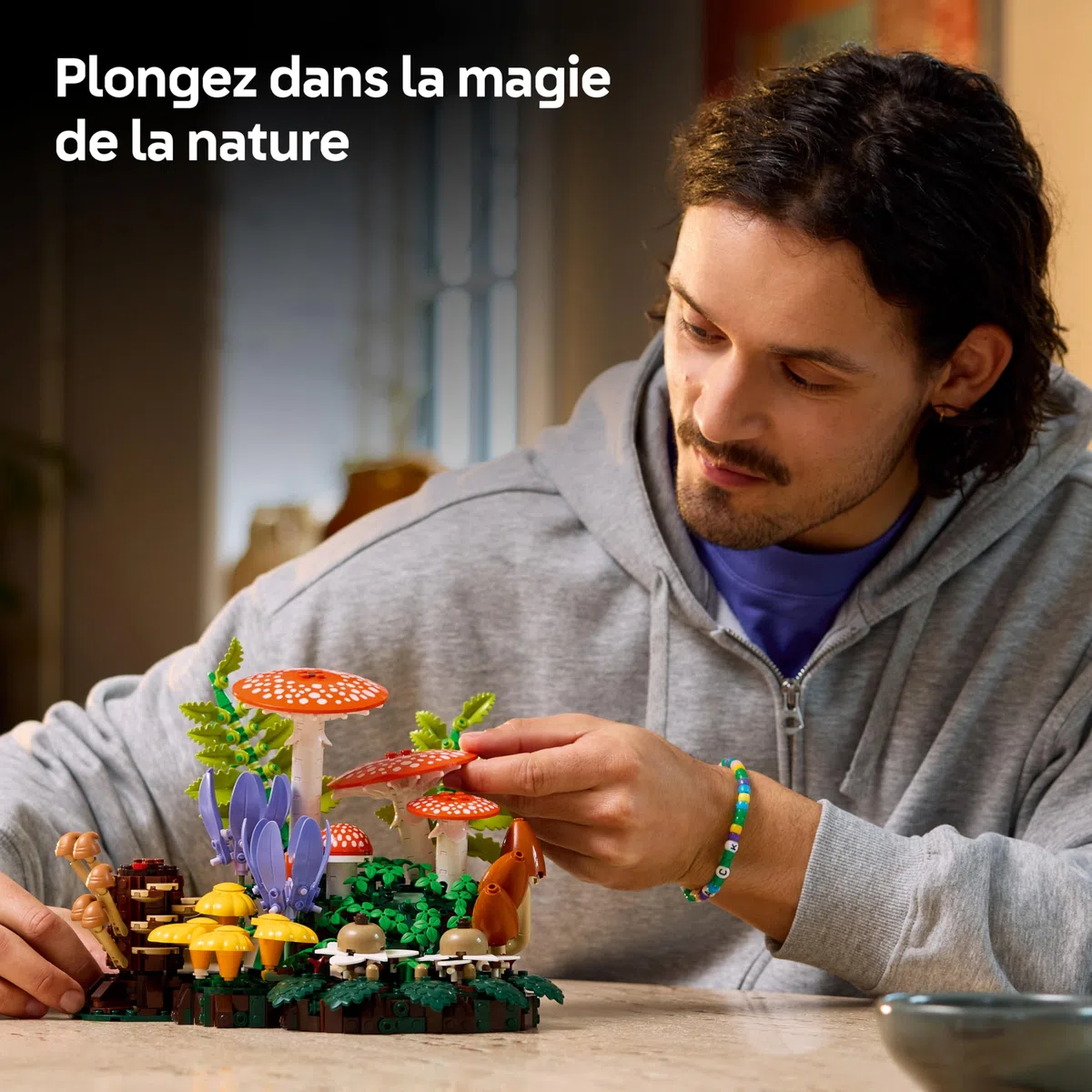 LEGO Botanicals Les Champignons des Bois - Set de Construction pour Adulte - Plantes Artificielles avec Amanite Tue-Mouches & Fausses Fleurs - Décoration de Chambre ou Salon - Idée Cadeau DIY 11505