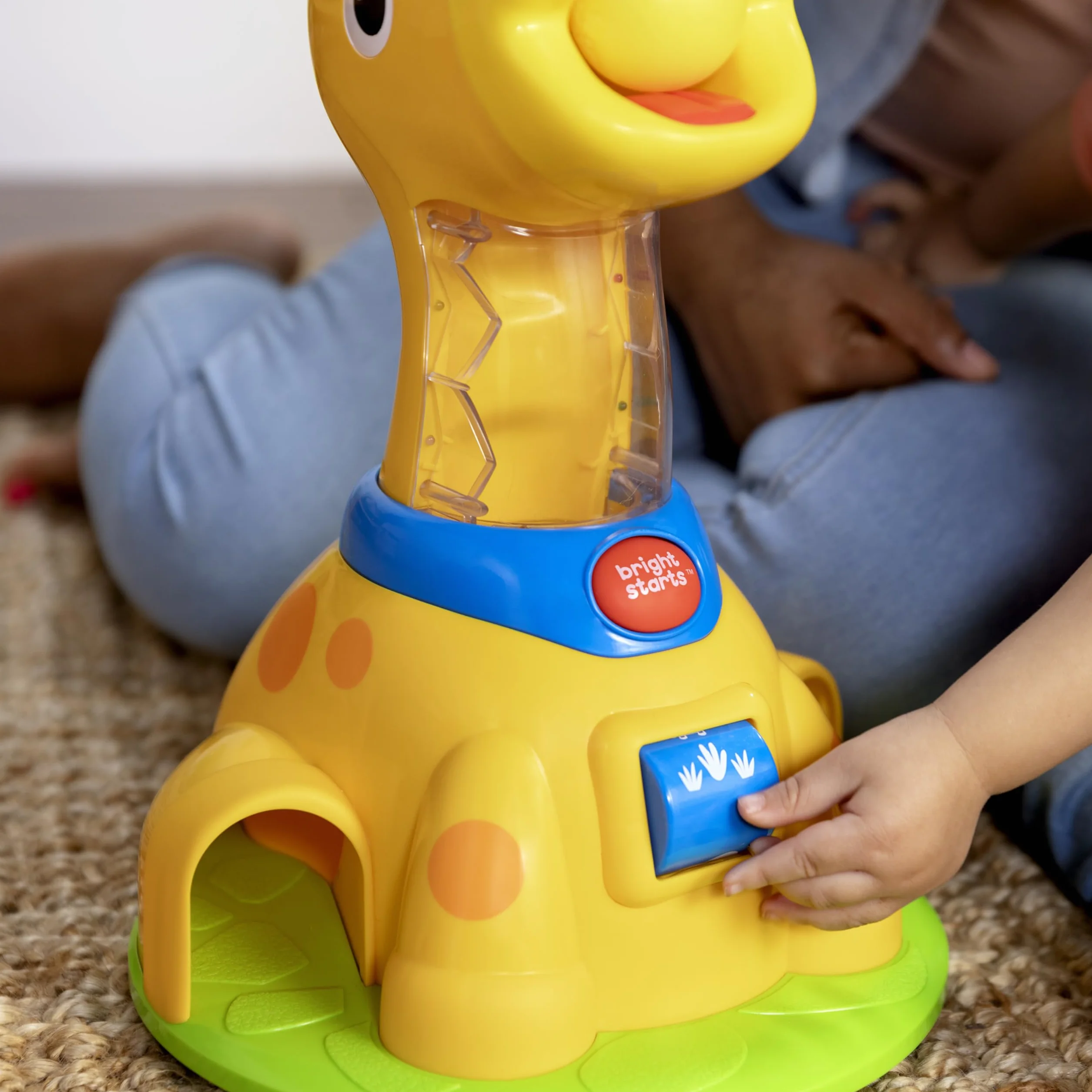 Bright Starts Spinnin' Spots Balle Girafe Jouet Cause Effet Motricité Fine 6 Mois+
