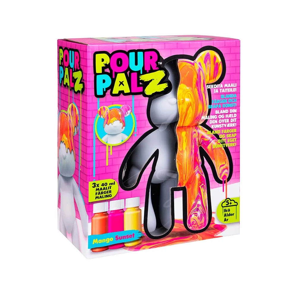 TOYMONSTER POUR PALZ DIY Kit Peindre Votre Ours Propre Mangue Sunset
