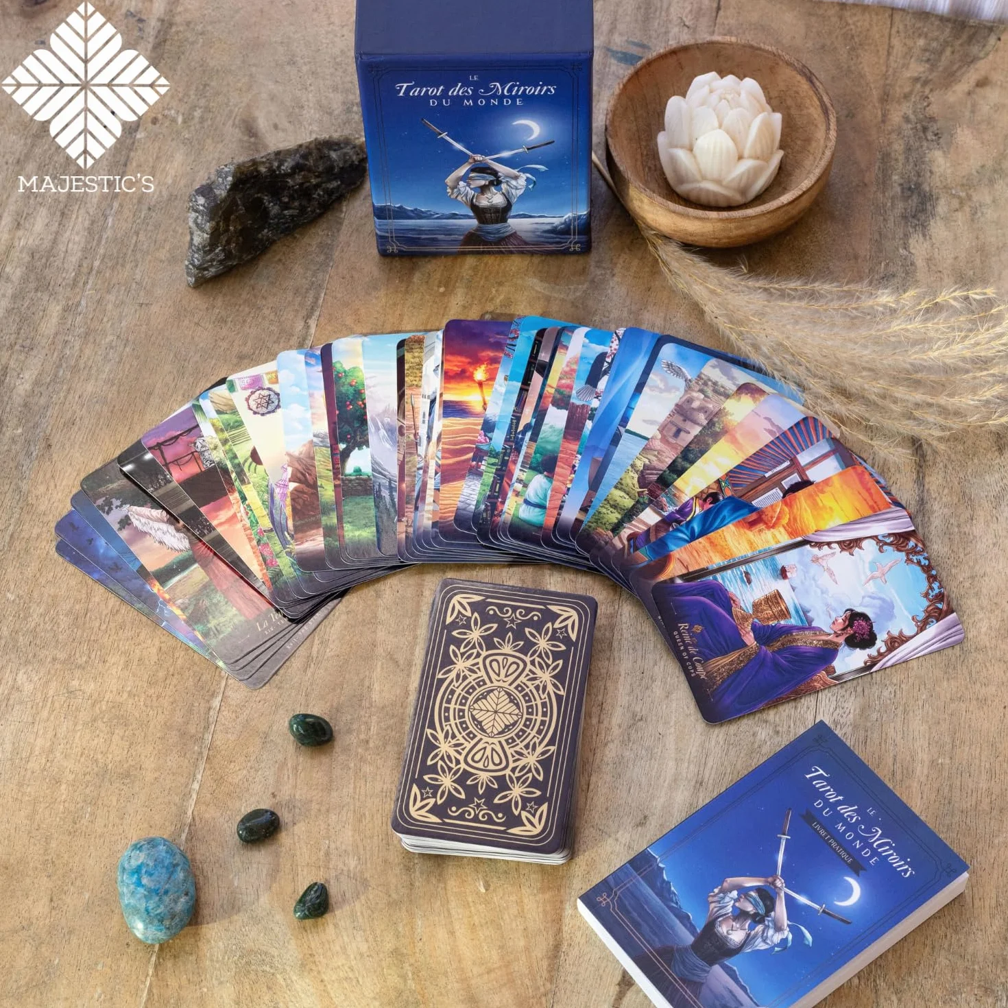 Tarot des Miroirs du Monde – 78 Cartes + Livret 200 Pages – Tarot Divinatoire