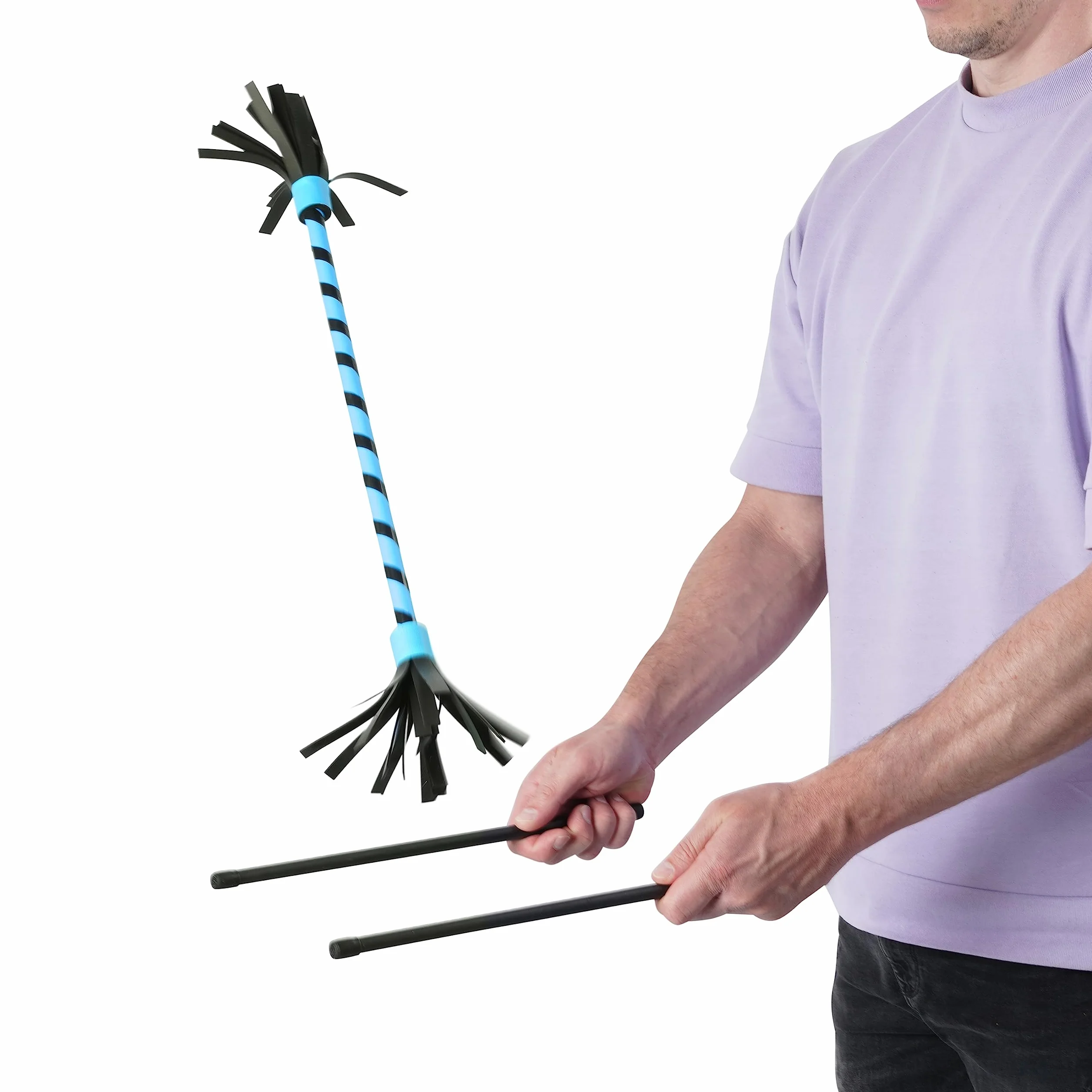 Diabolo Freizeitsport Flowerstick Basic turquoise - Bâton fleur réactif aux UV avec deux bâtons en fibre de verre pour débutants