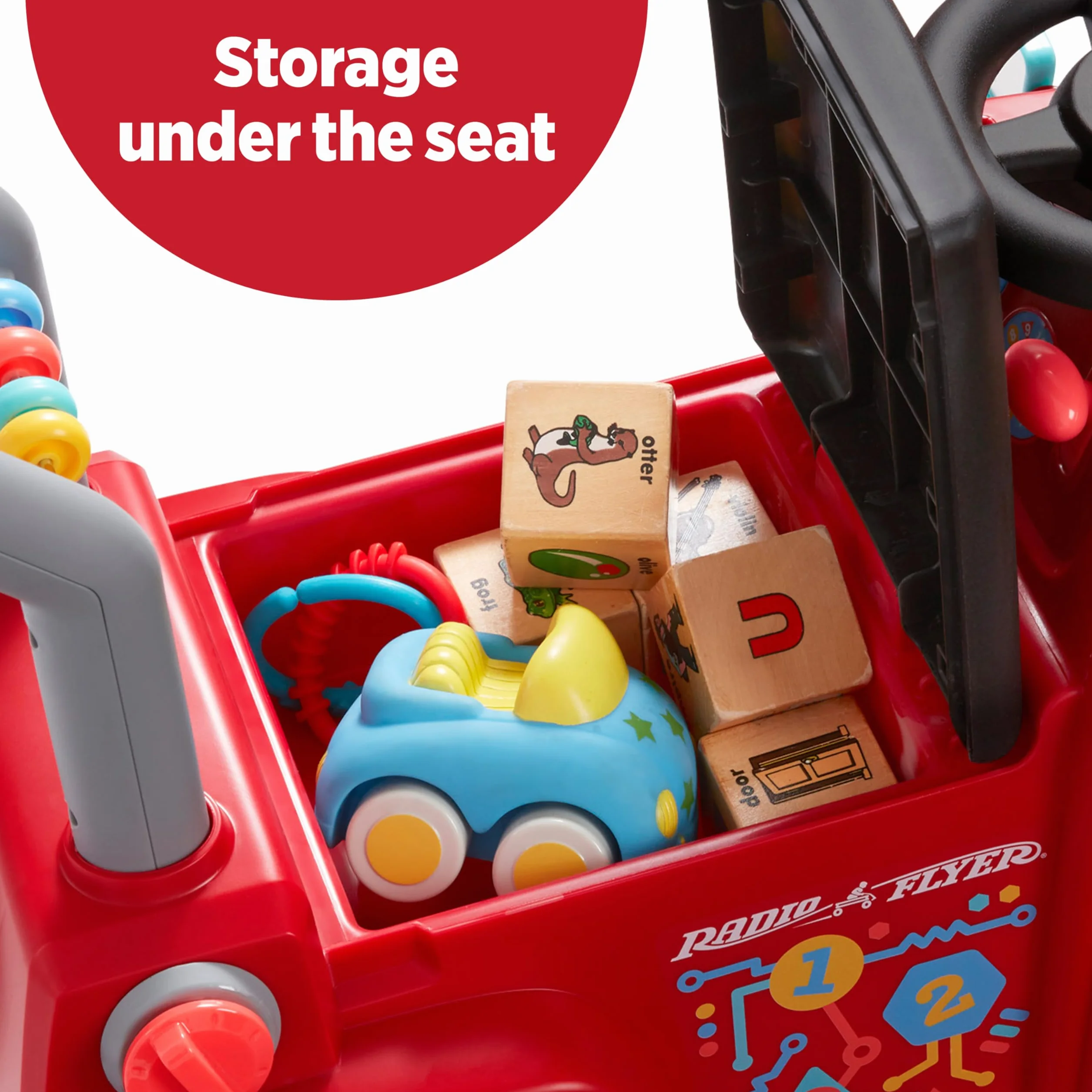 Radio Flyer Camion de Bricolage avec Lumières et Sons, Jouet à Monter pour Tout-Petits 1-3 Ans, Rouge