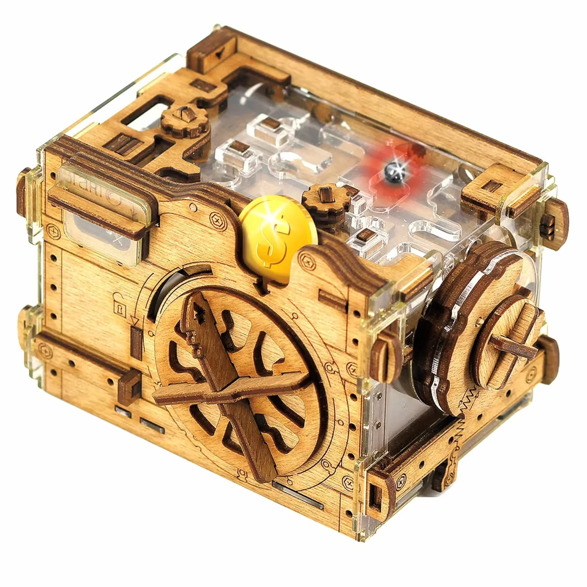 iDventure A-Maze-ing Safe - Boîte à Monnaie et Labyrinthe de Billes - Escape Room Jeu - Puzzle 3D - Cadeau Homme Original - Casse-tête en boîte - Boite Cadeau - Puzzle Adulte