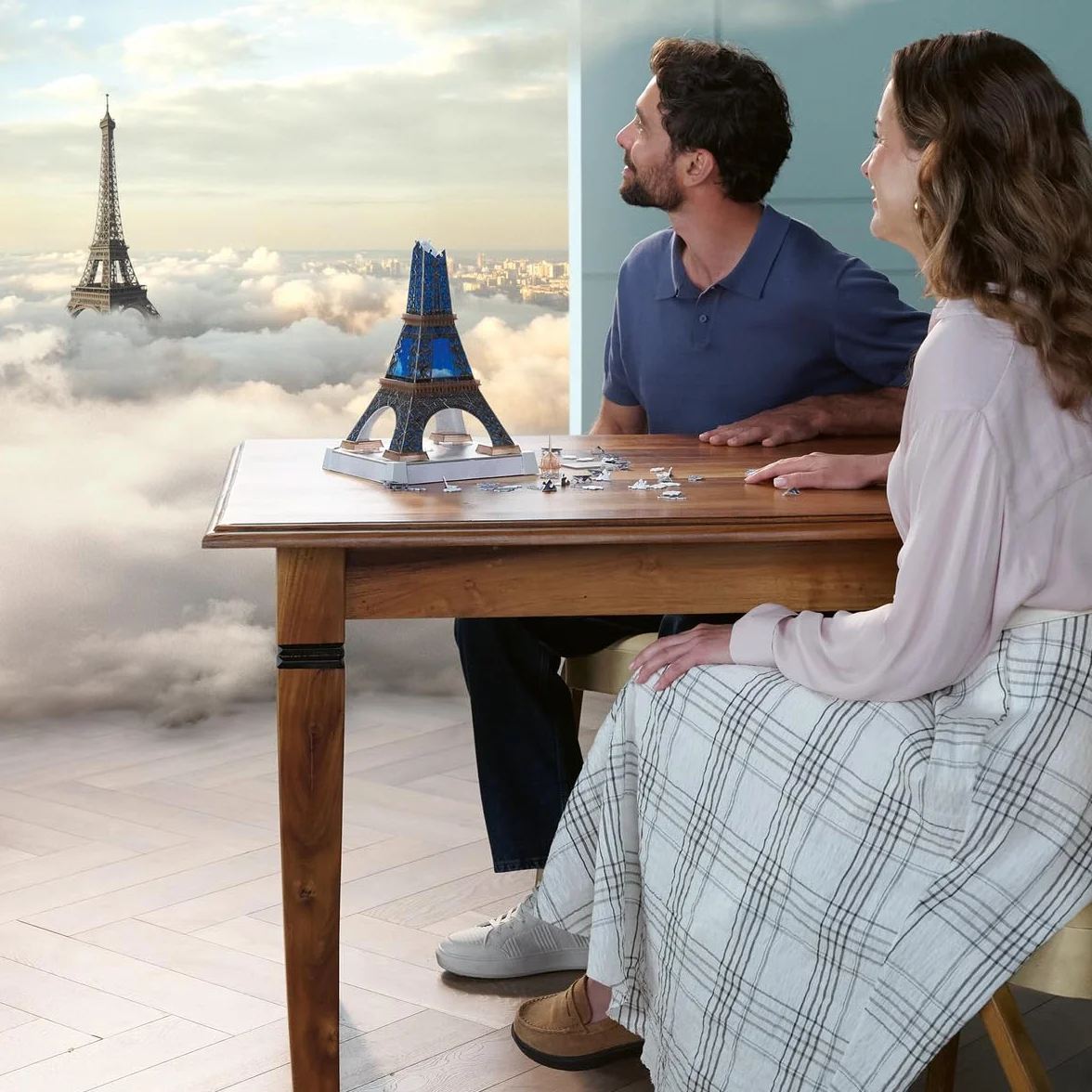 Ravensburger Puzzle 3D Tour Eiffel Illuminée 216 Pièces Brille dans le Noir