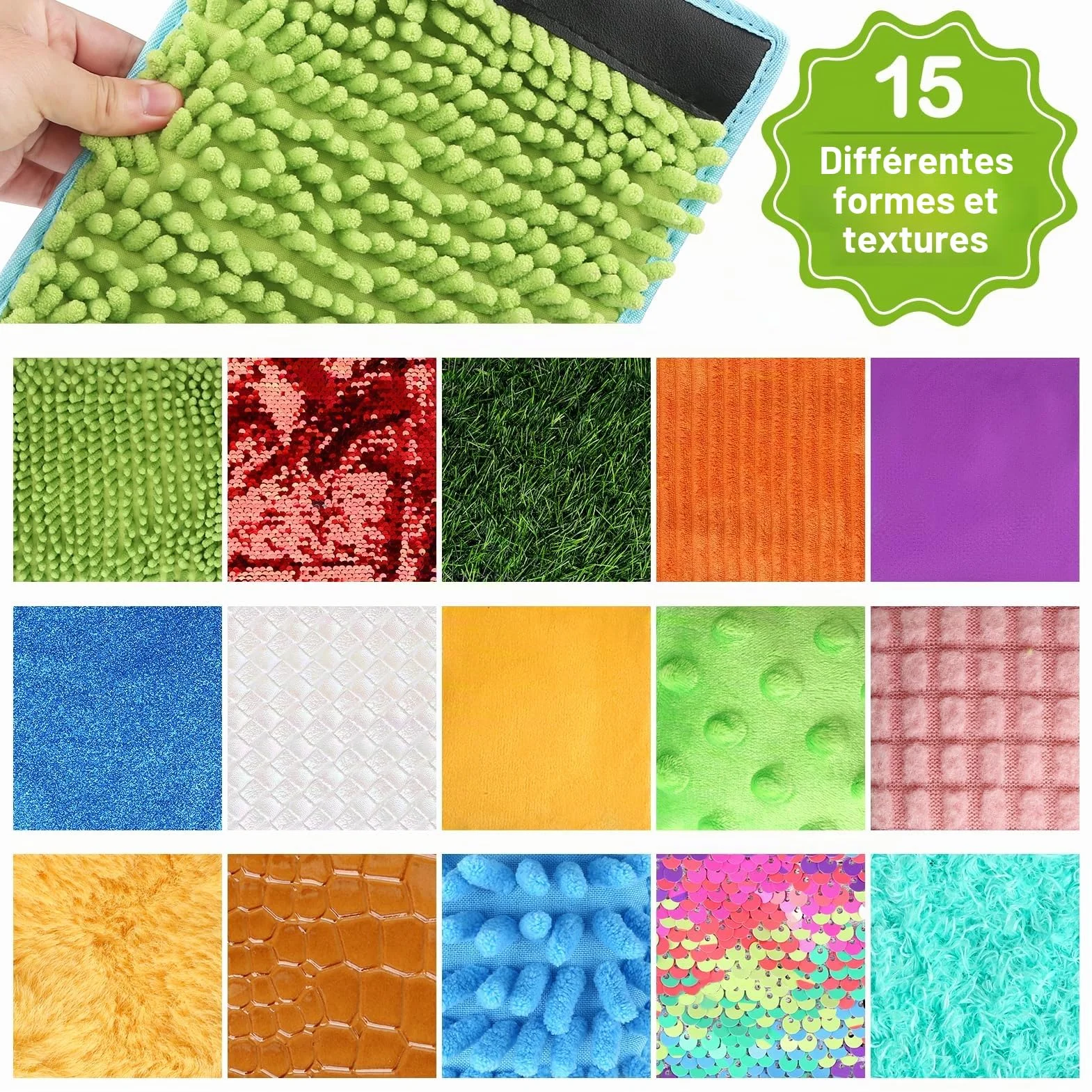 Joyreal Tapis Sensoriel pour Enfants Autistes, Vitres Tactiles, Carreaux Sensoriels 3+