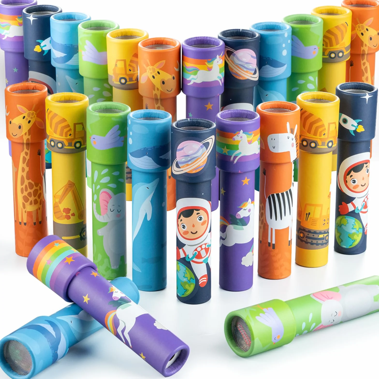 iKeelo 24PCS Kaléidoscopes pour Enfants Cadeau Éducatif Classique Rétro