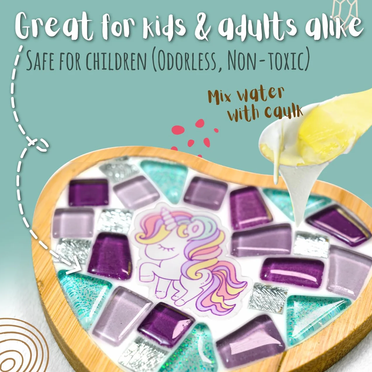 Kit d'artisanat en mosaïque pour sous-verre, cadeau anniversaire, activités enfants filles adolescents